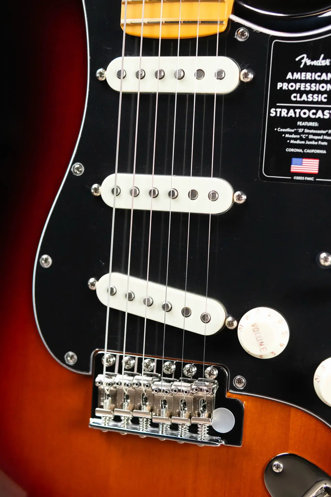 Fender American Professional Classic Stratocaster Electric Guitar - 3-Color Sunburst with Gig Bag