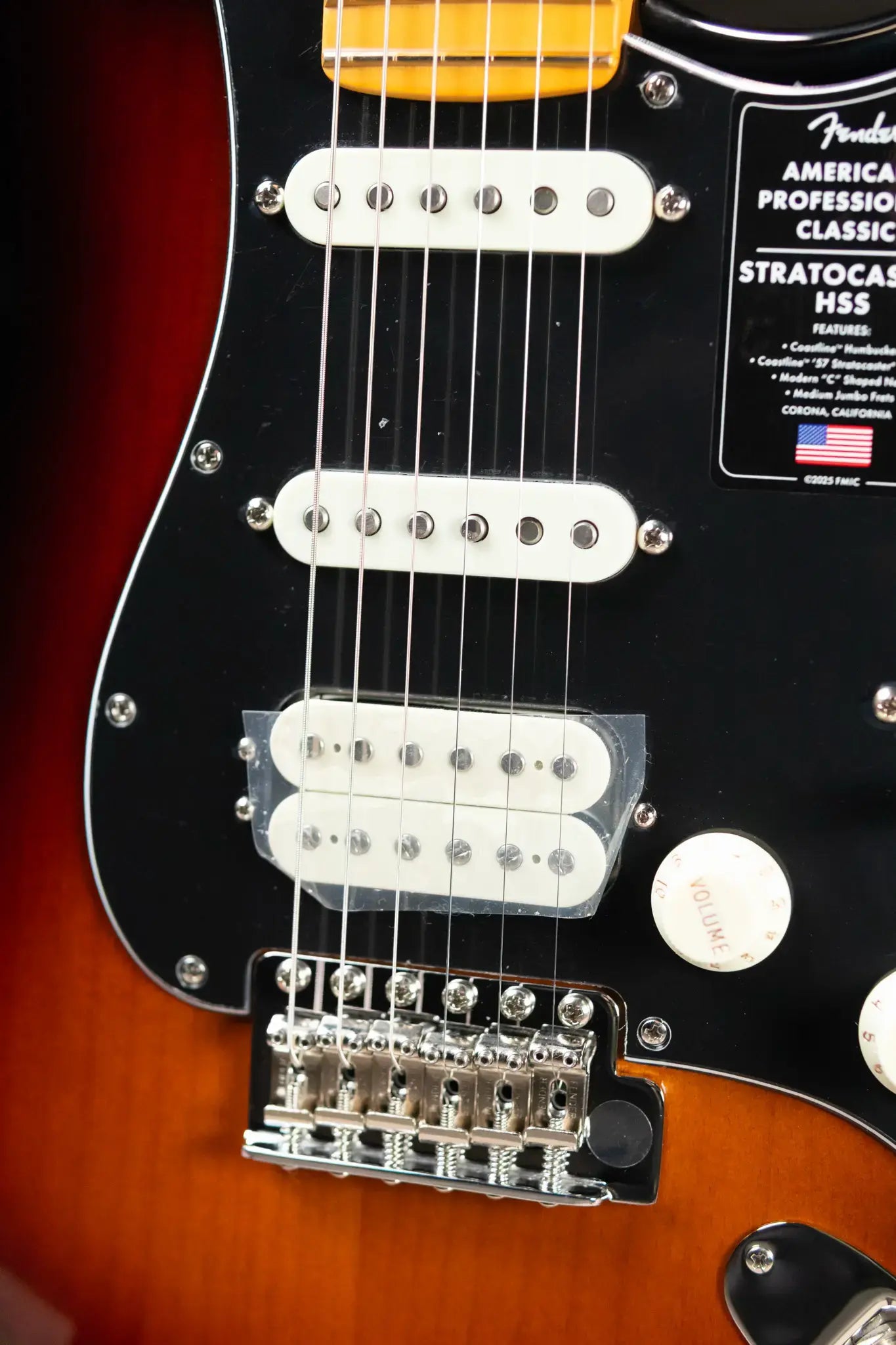 Fender American Professional Classic Stratocaster HSS Electric Guitar - 3-Color Sunburst with Gig Bag