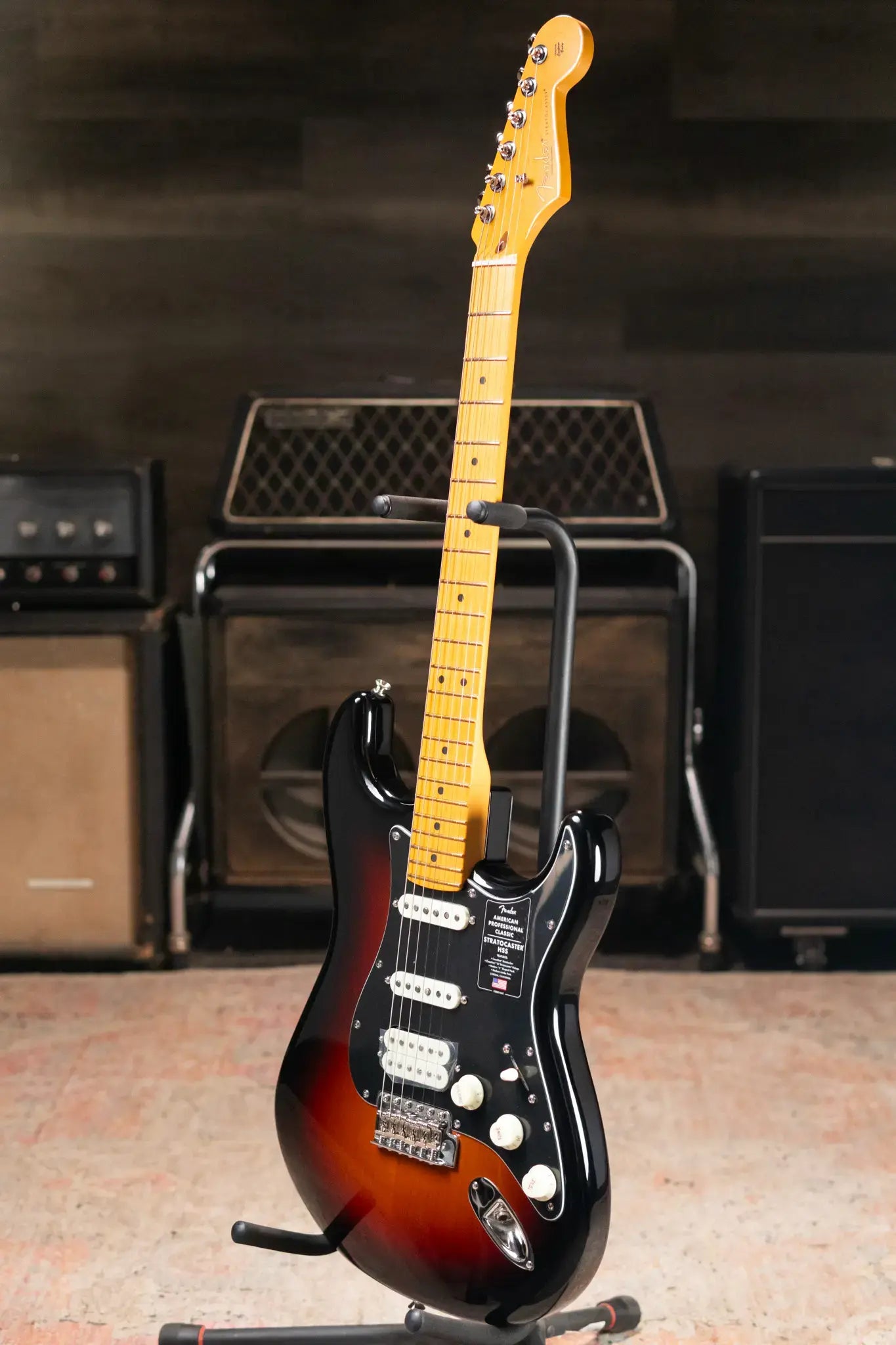 Fender American Professional Classic Stratocaster HSS Electric Guitar - 3-Color Sunburst with Gig Bag