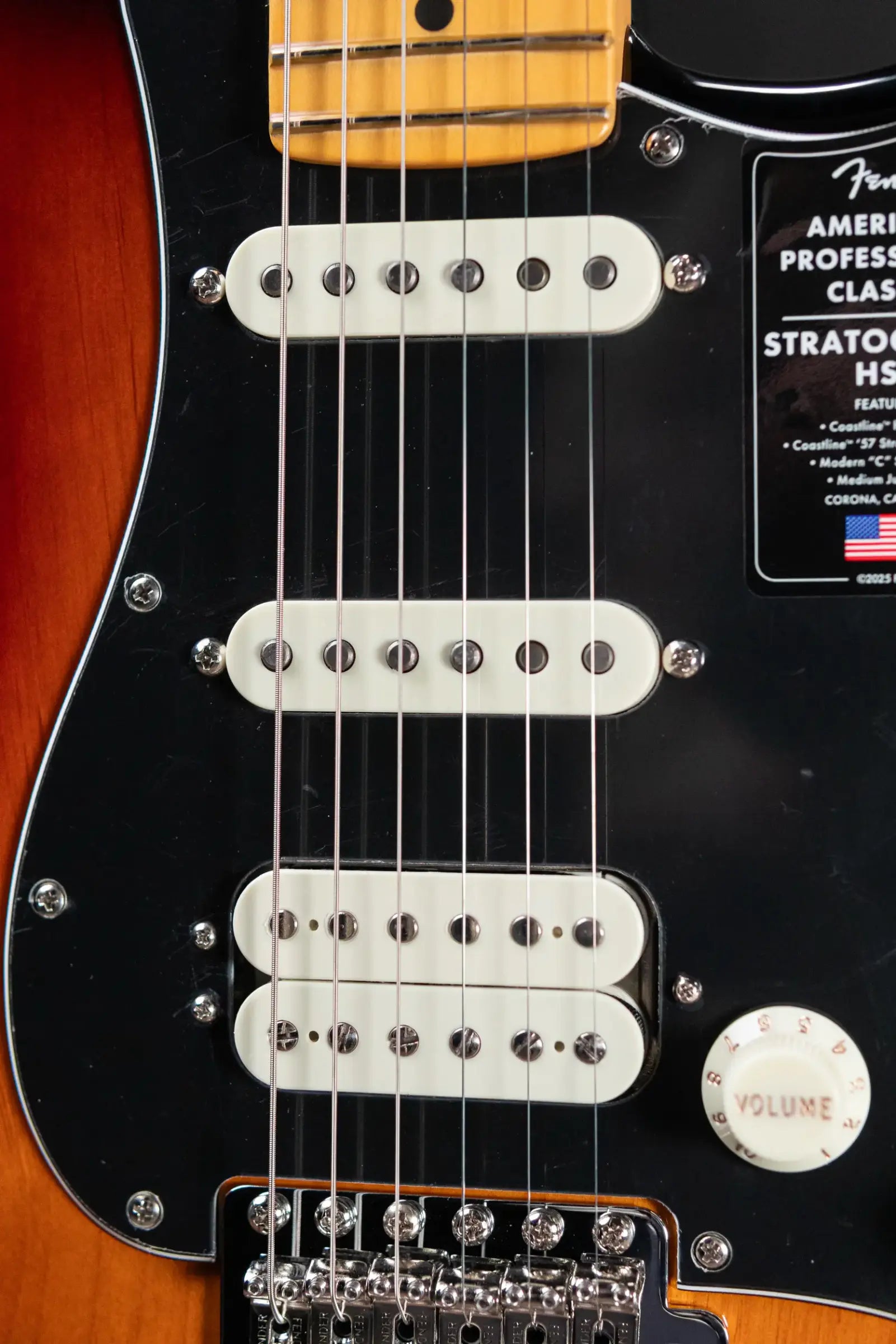 Fender American Professional Classic Stratocaster HSS Electric Guitar - 3-Color Sunburst with Gig Bag