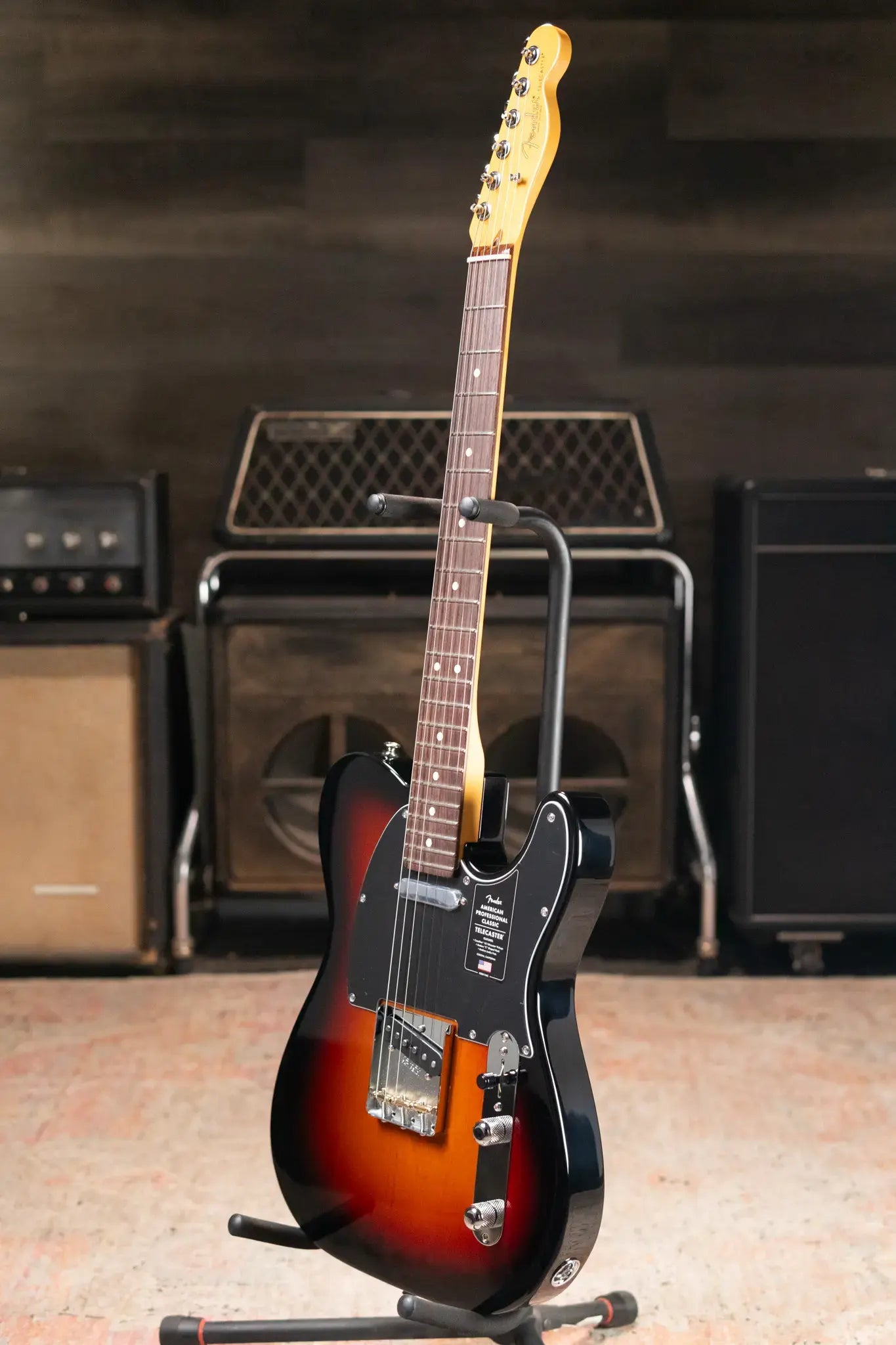 Fender American Professional Classic Telecaster Electric Guitar - 3-Color Sunburst with Gig Bag