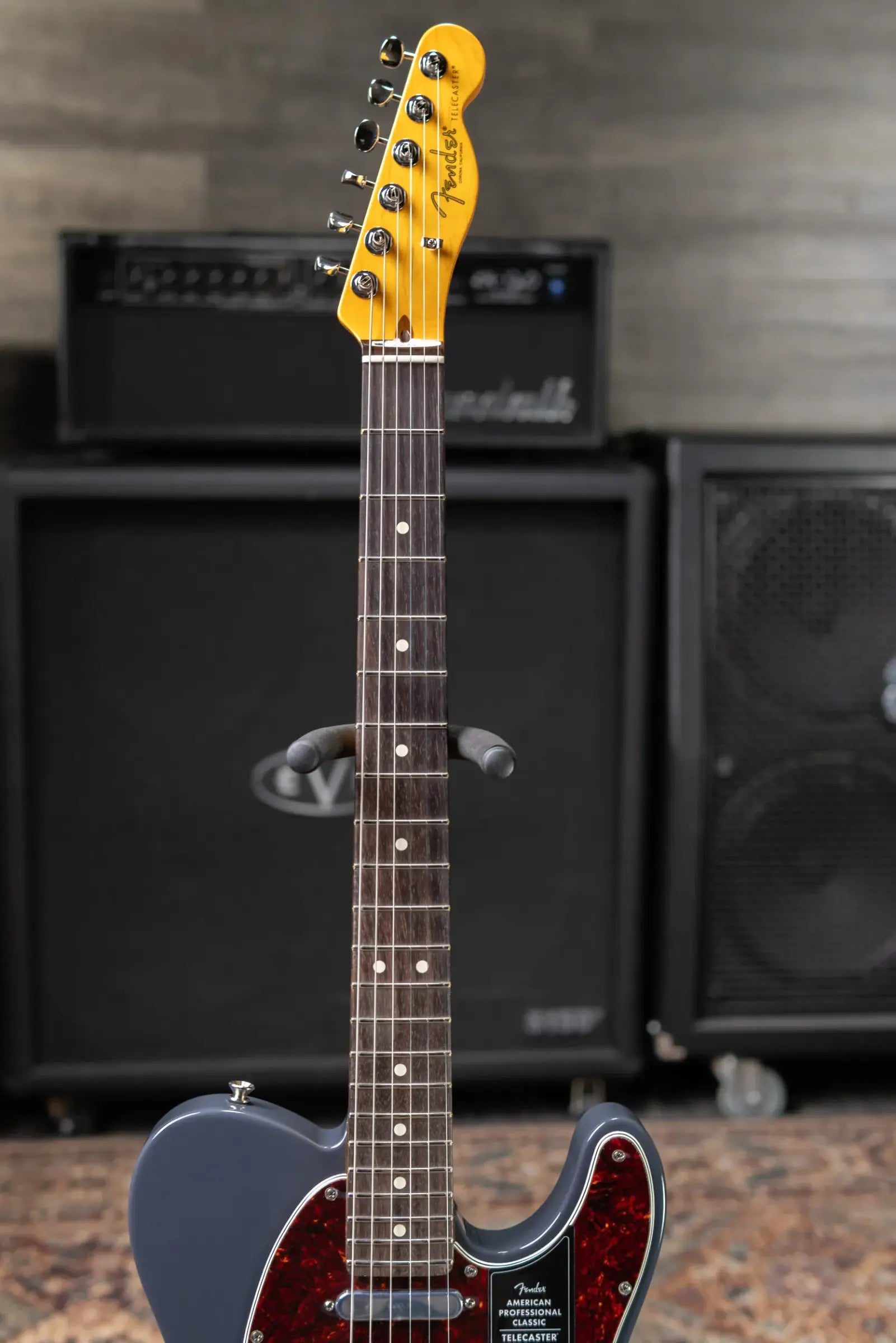 Fender American Professional Classic Telecaster Electric Guitar - Faded Black with Gig Bag