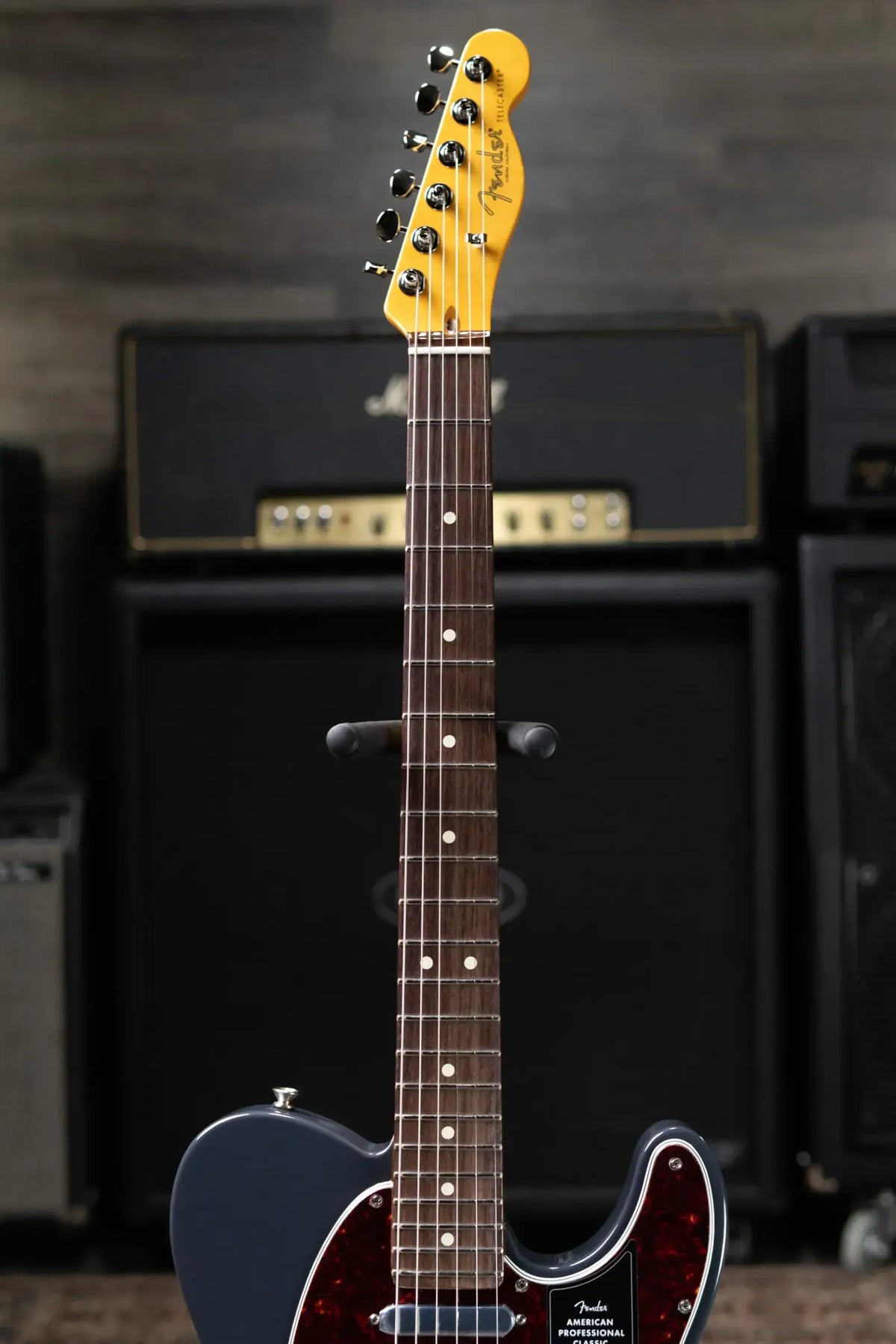 Fender American Professional Classic Telecaster Electric Guitar - Faded Black with Gig Bag