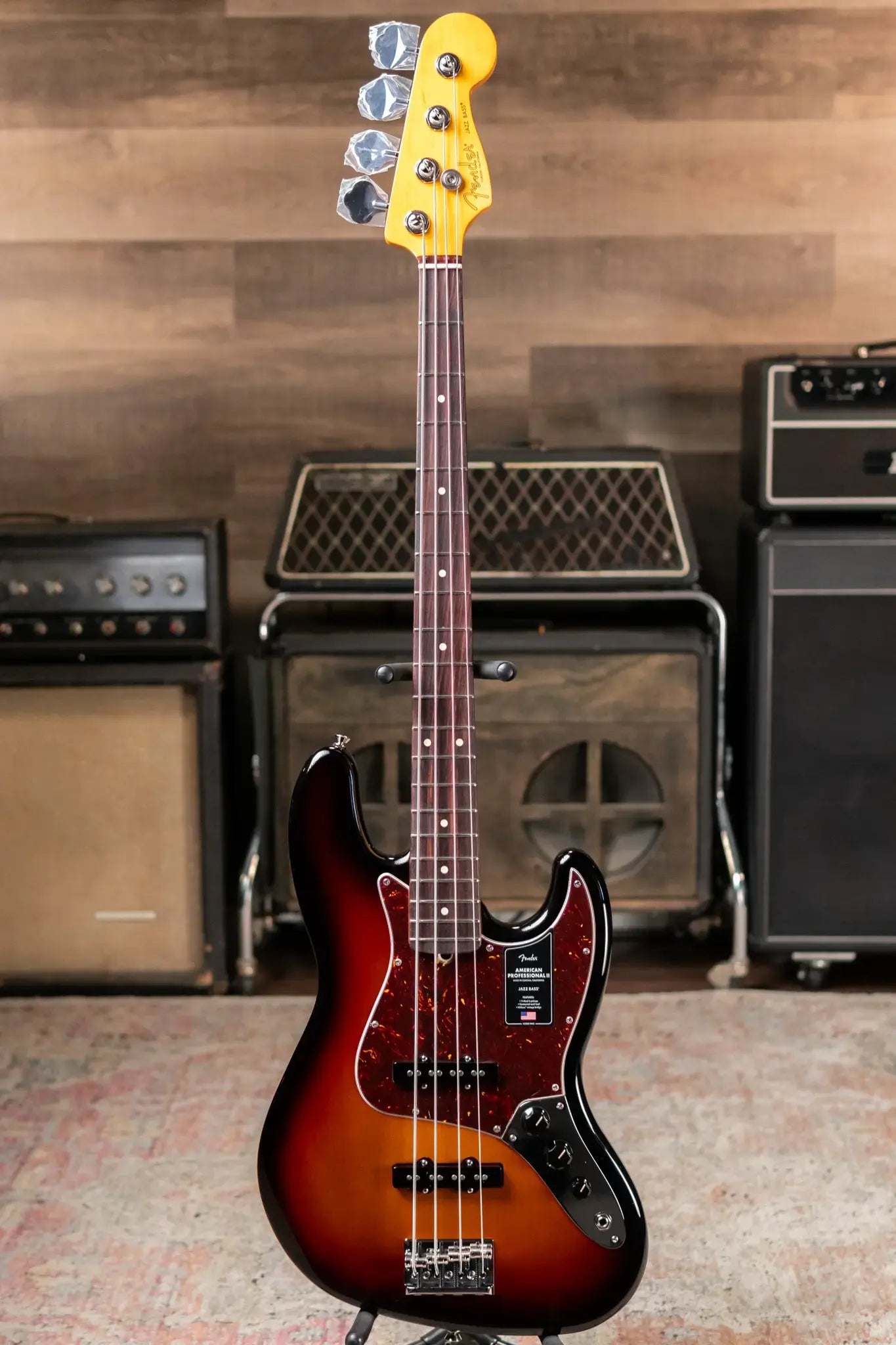 Fender American Professional II Jazz Bass Rosewood Fingerboard - 3-Color Sunburst with Hardshell Case