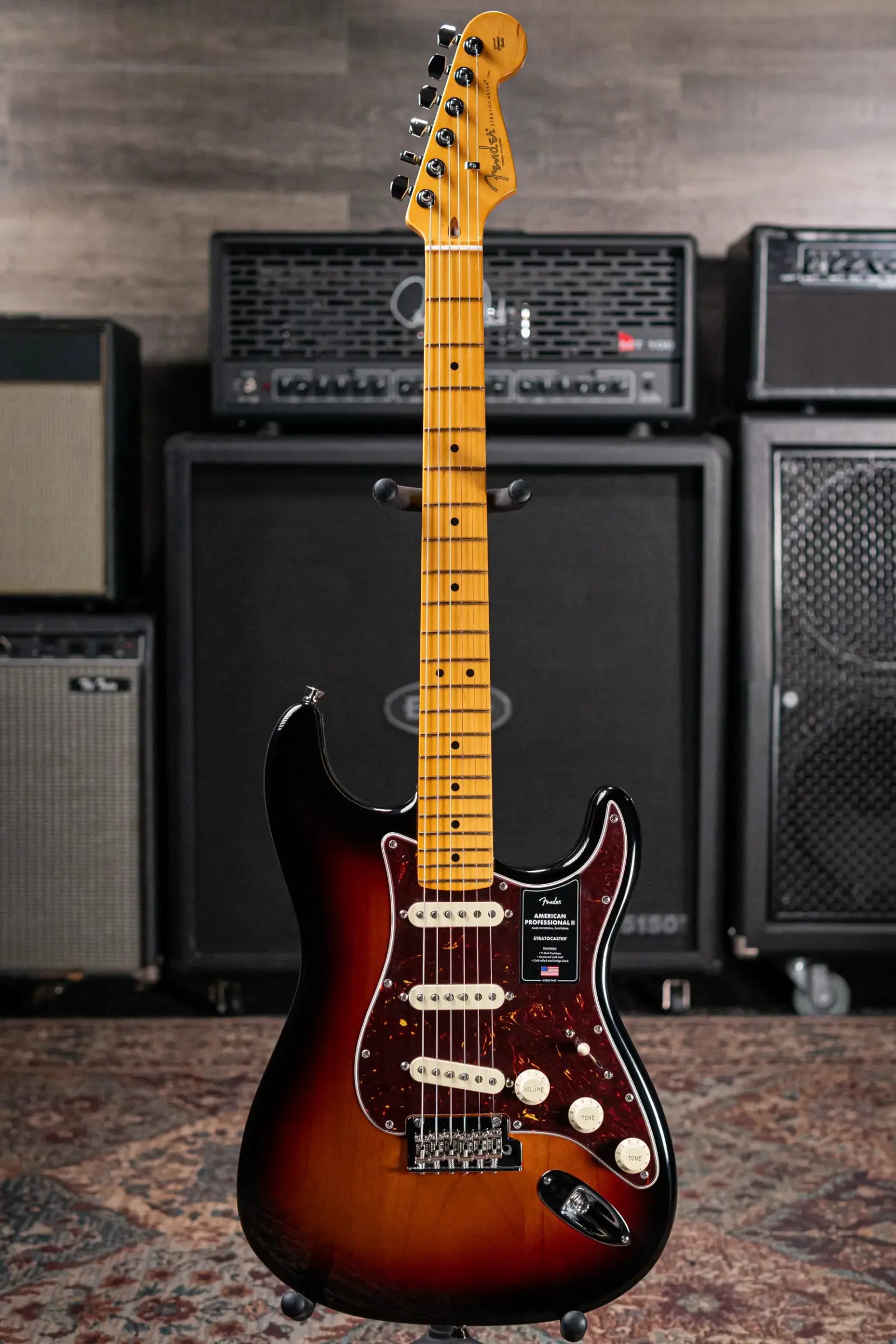 Fender American Professional II Stratocaster Electric Guitar - 3-Color Sunburst with Hardshell Case