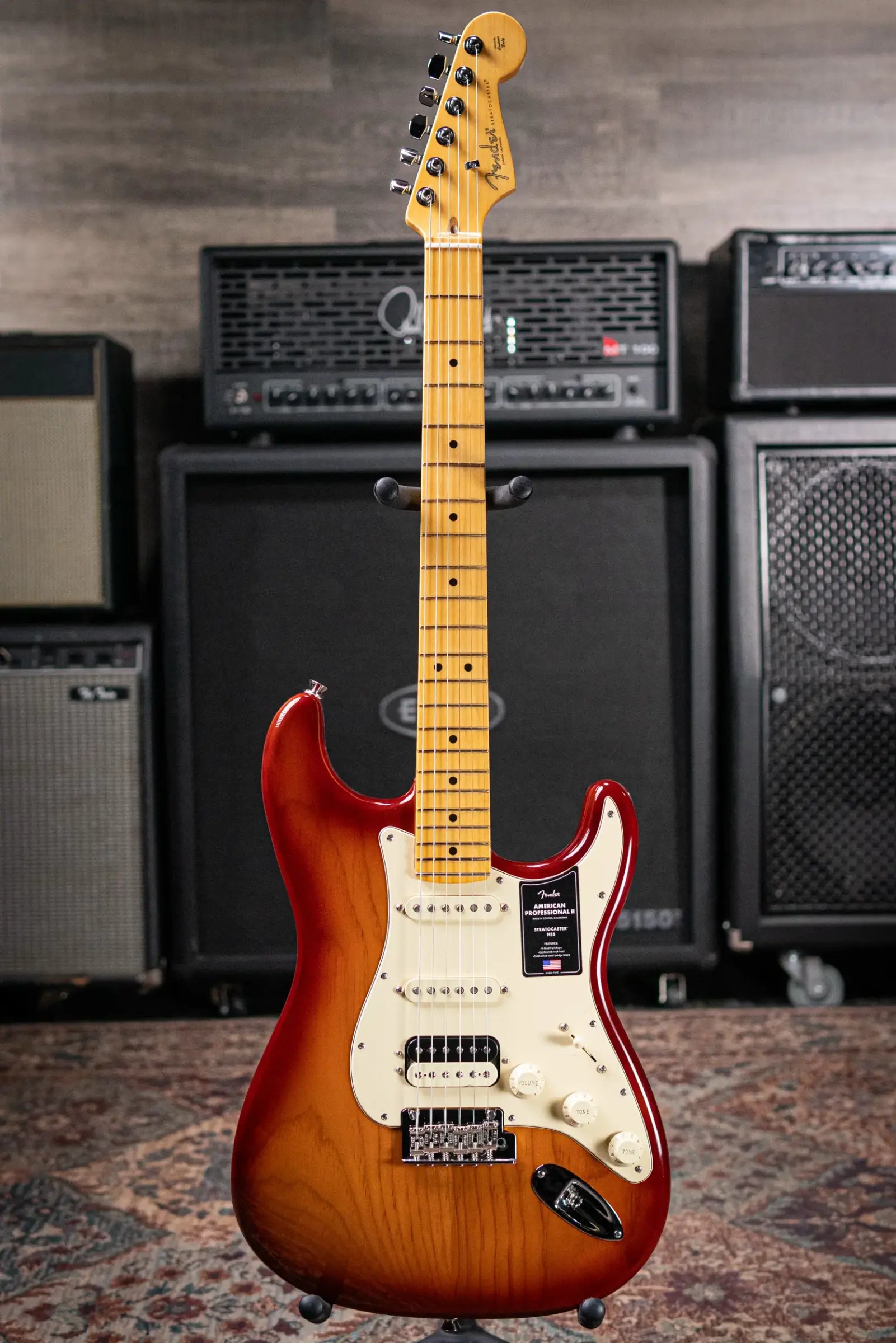 Fender American Professional II Stratocaster HSS Electric Guitar - Sienna Sunburst with Hardshell Case