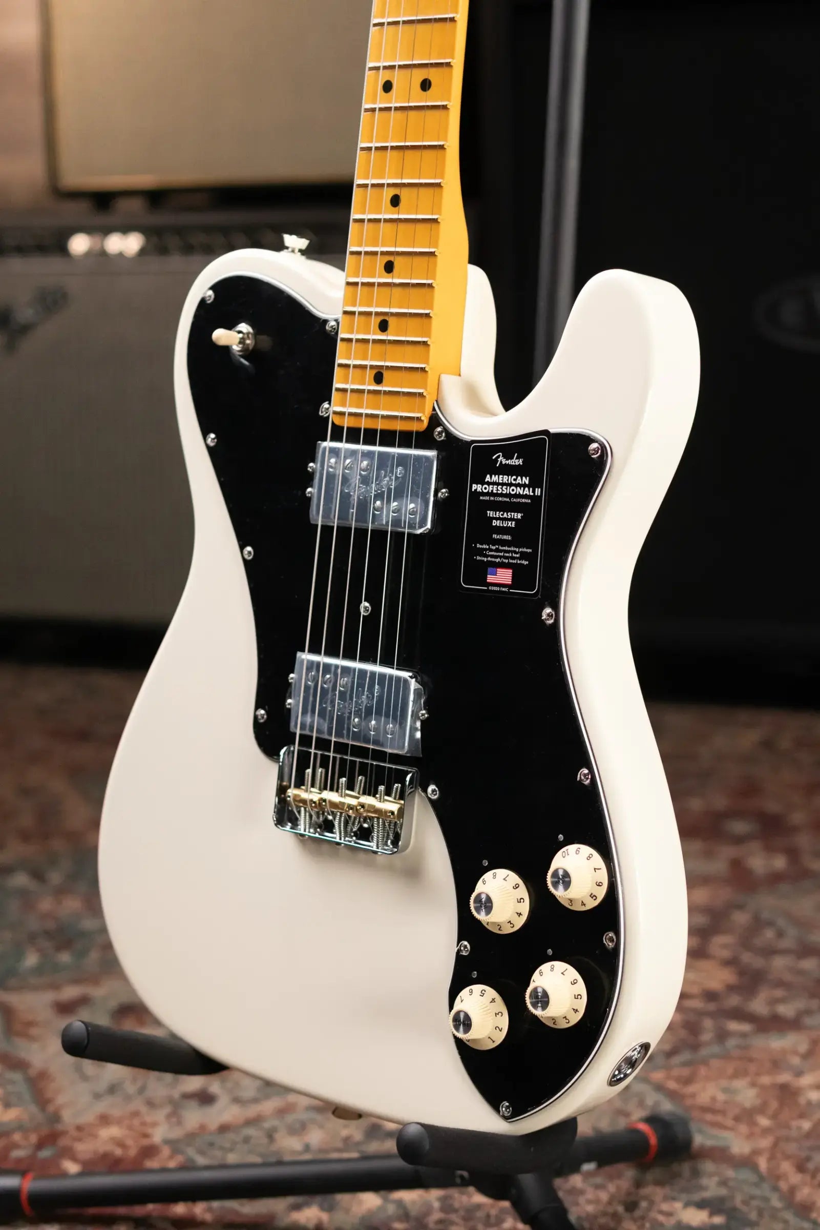 Fender American Professional II Telecaster Deluxe Electric Guitar - Olympic White with Hardshell Case