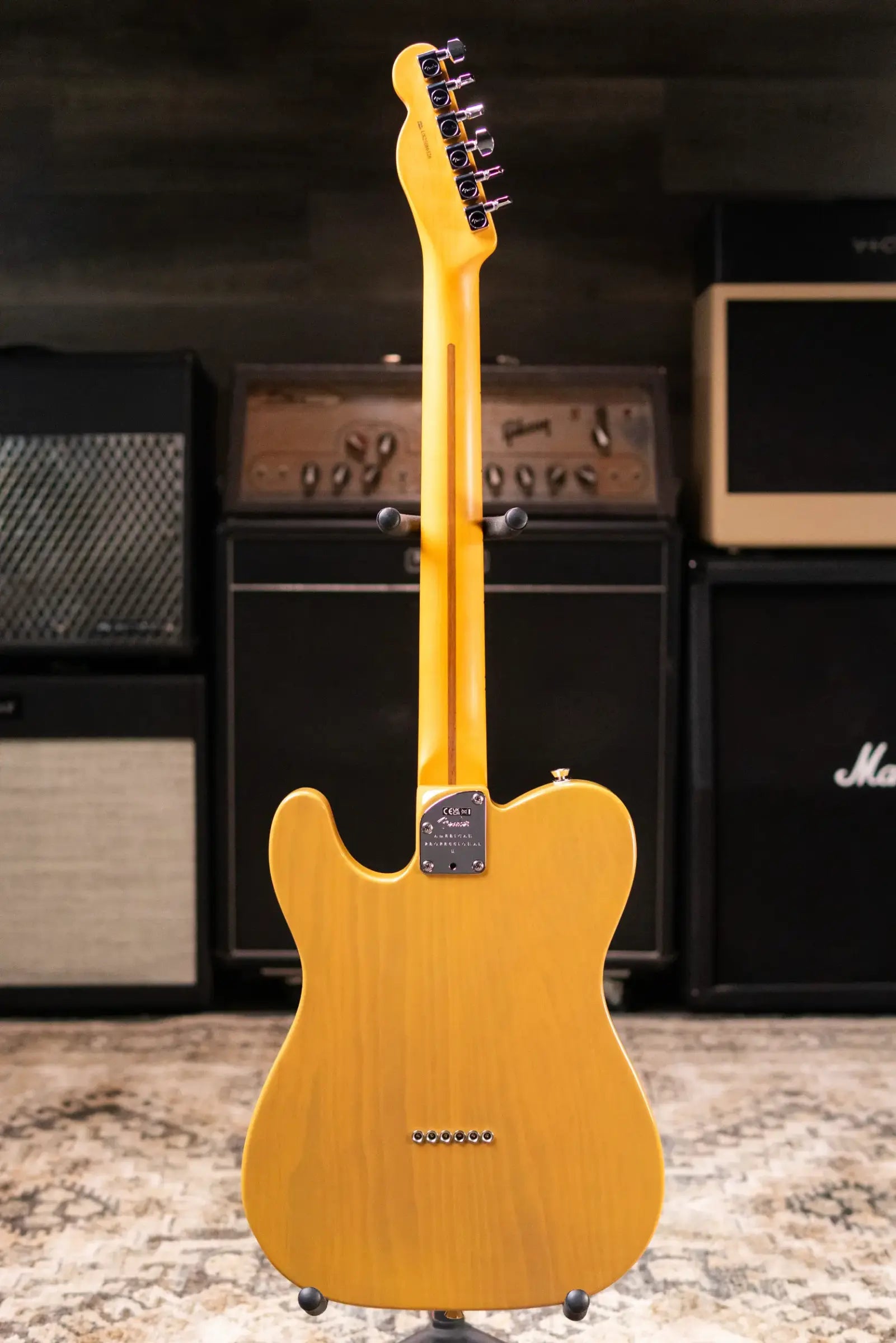 Fender American Professional II Telecaster Electric Guitar - Butterscotch Blonde with Hardshell Case