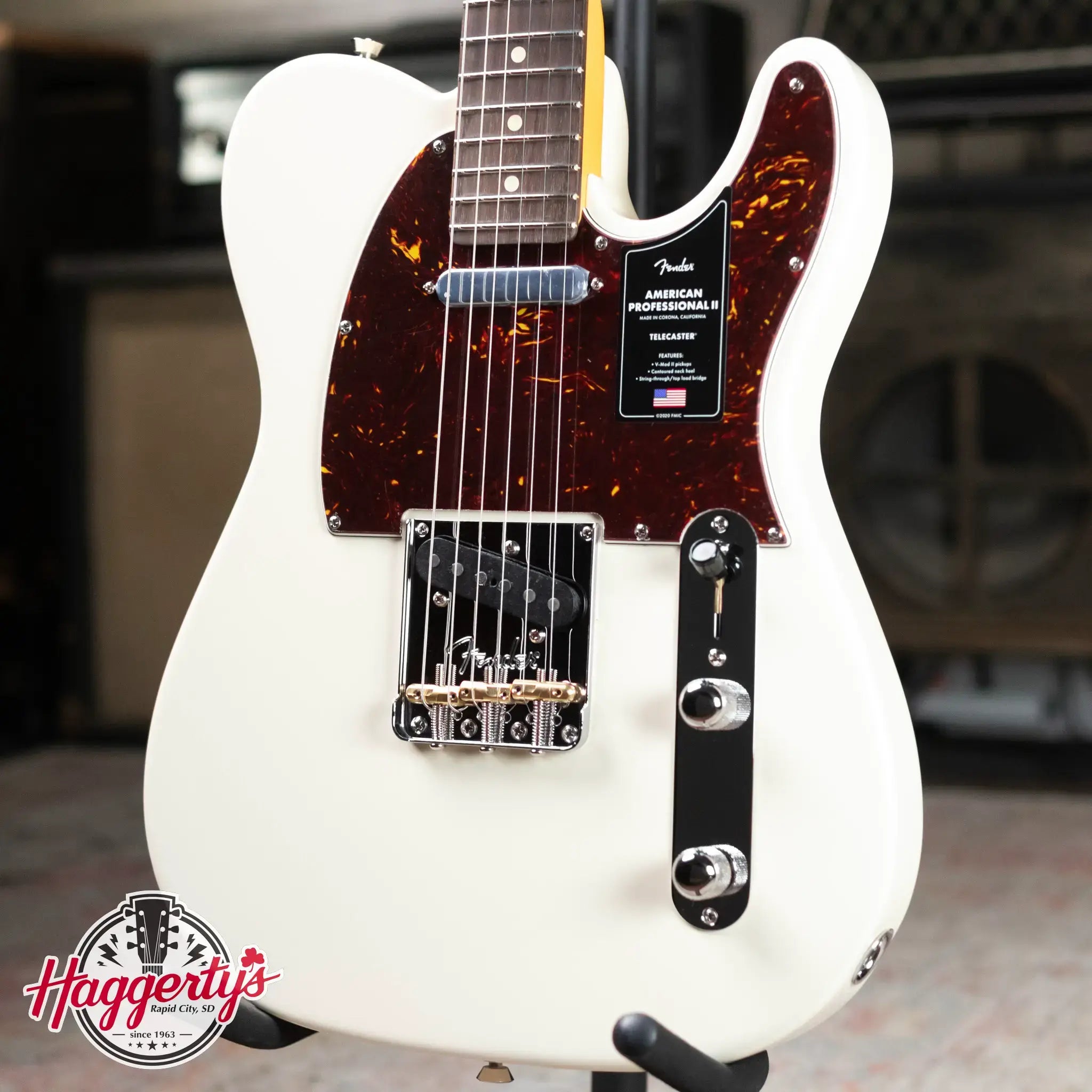 Fender American Professional II Telecaster Electric Guitar - Olympic White with Hardshell Case