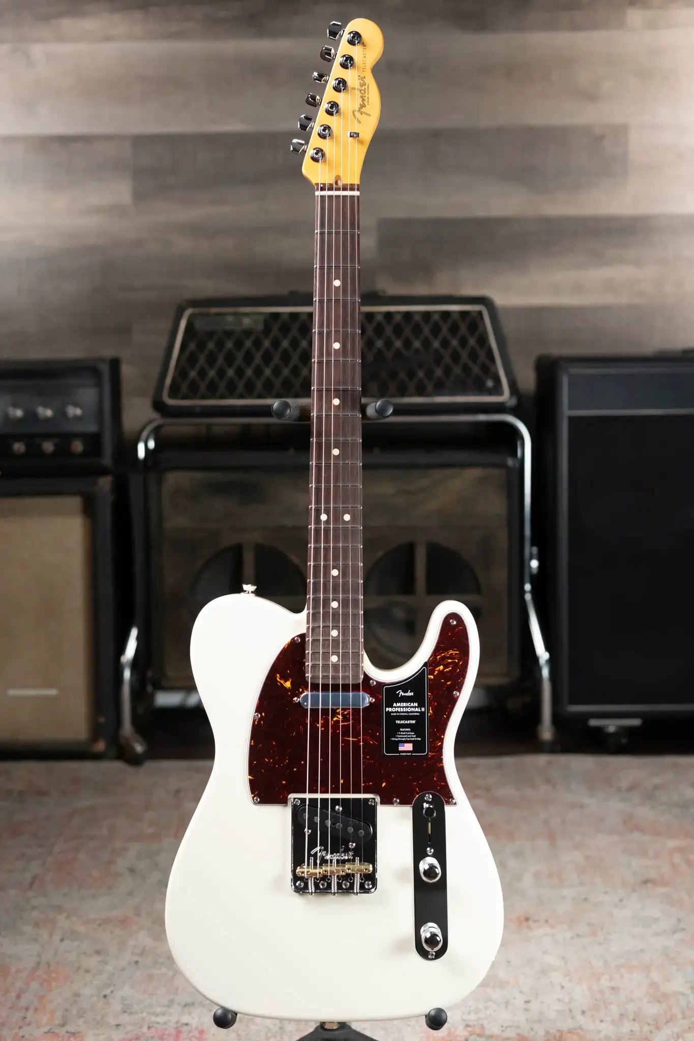 Fender American Professional II Telecaster Electric Guitar - Olympic White with Hardshell Case