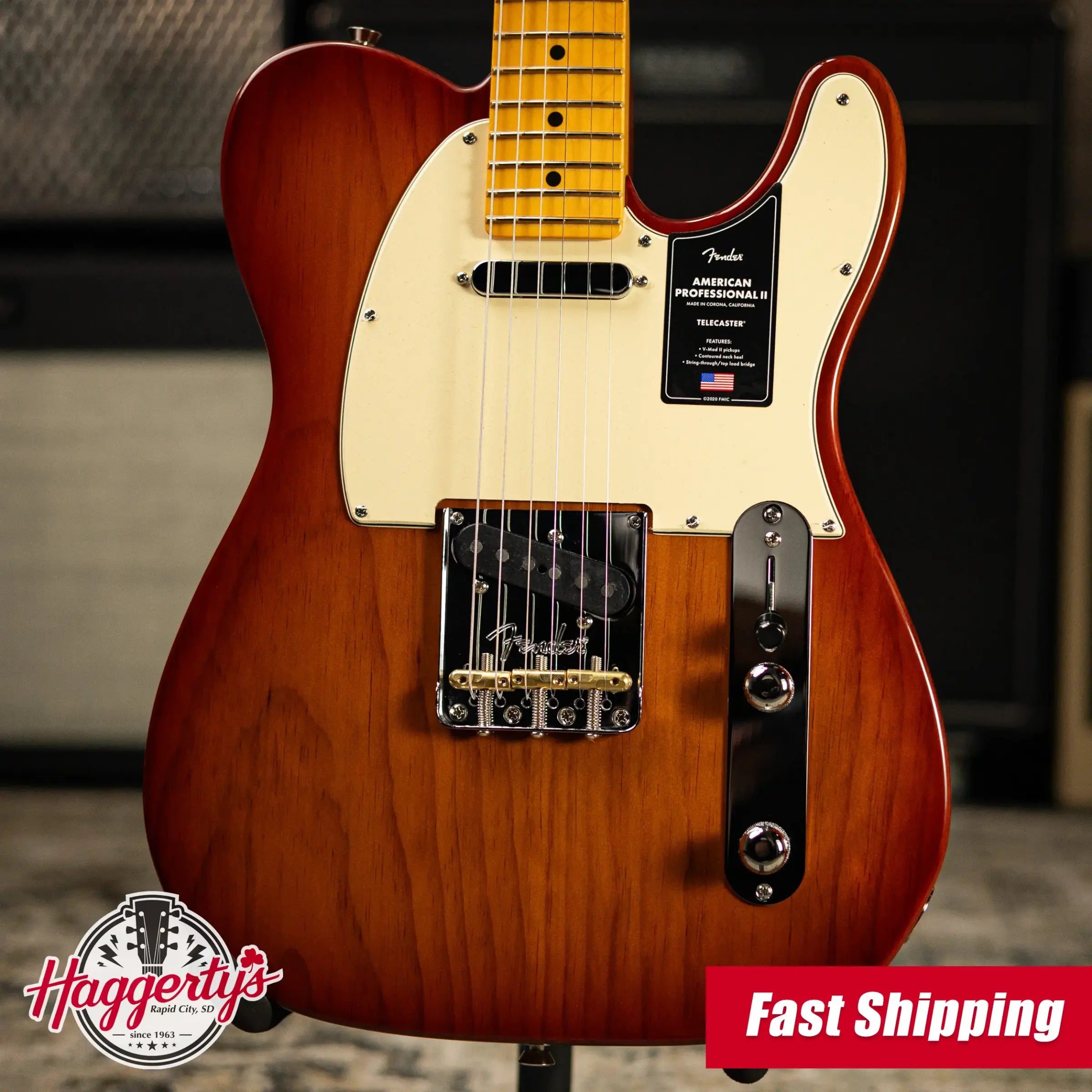 Fender American Professional II Telecaster Electric Guitar - Sienna Sunburst with Hardshell Case