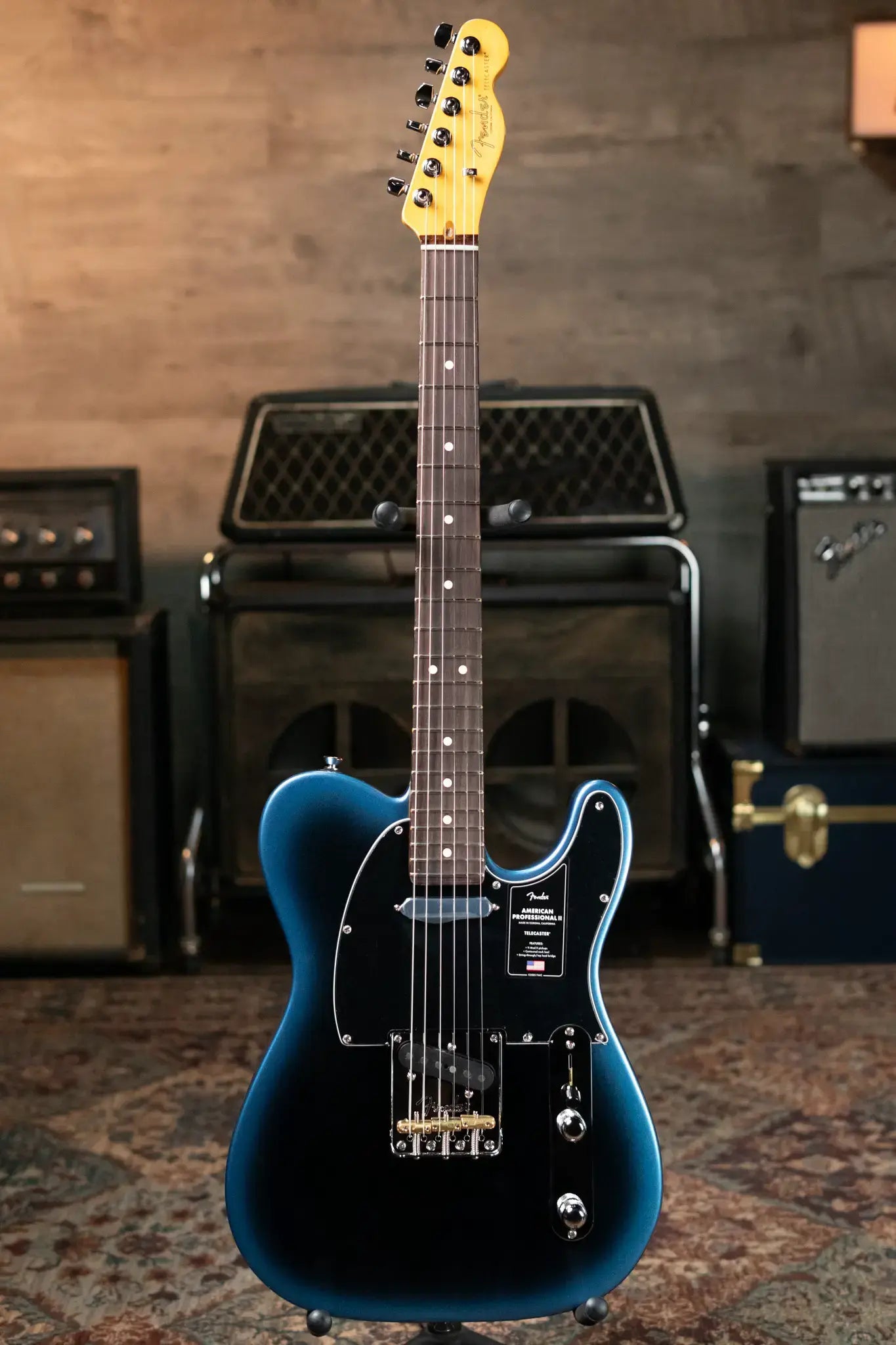 Fender American Professional II Telecaster Rosewood Fingerboard - Dark Night with Hardshell Case