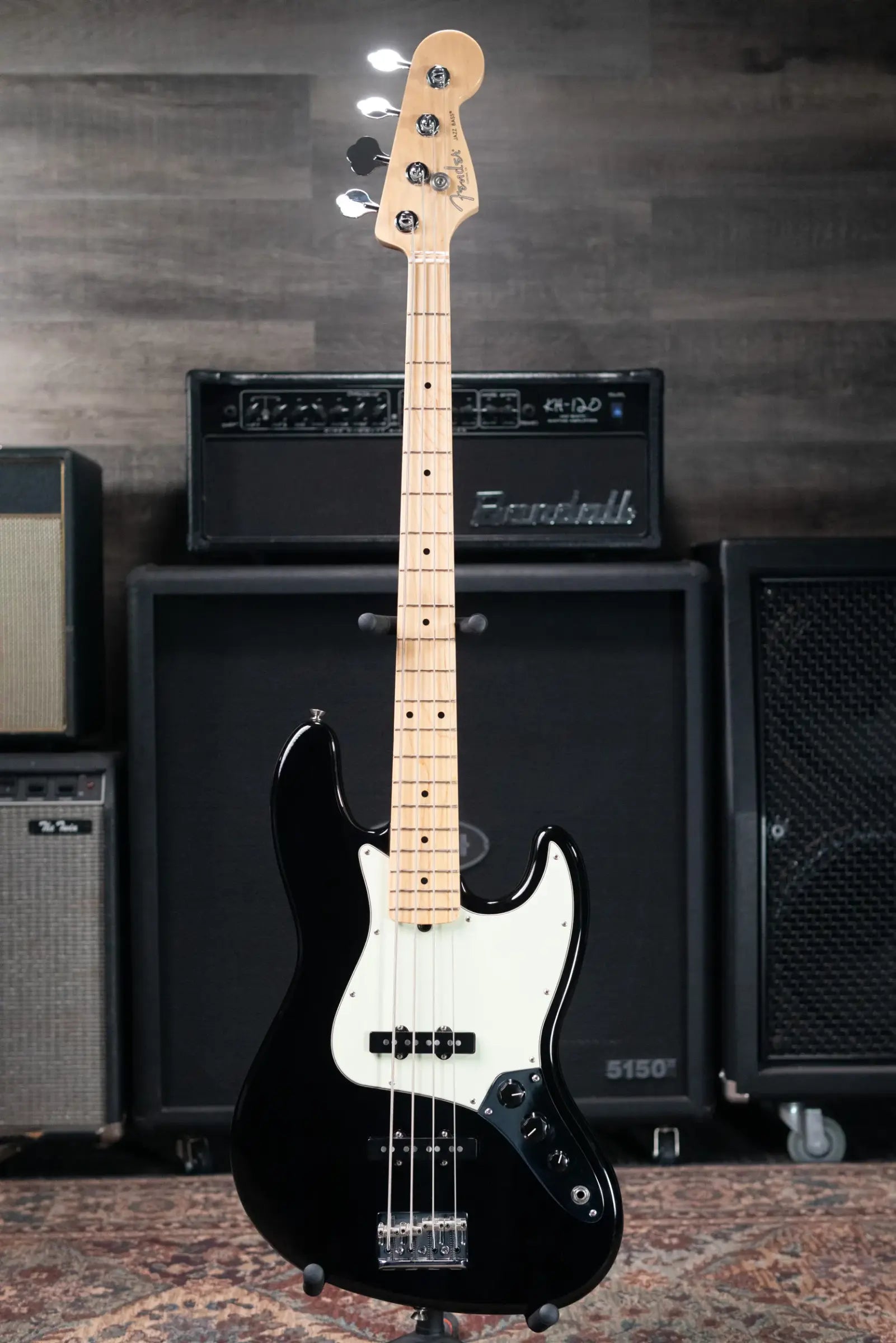 Fender American Professional Jazz Bass Maple Fingerboard, Black with Hardshell Case - Used