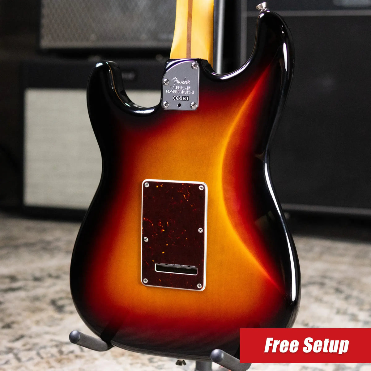 Fender American Professional Stratocaster Electric Guitar - 3-Color Sunburst with Hardshell Case