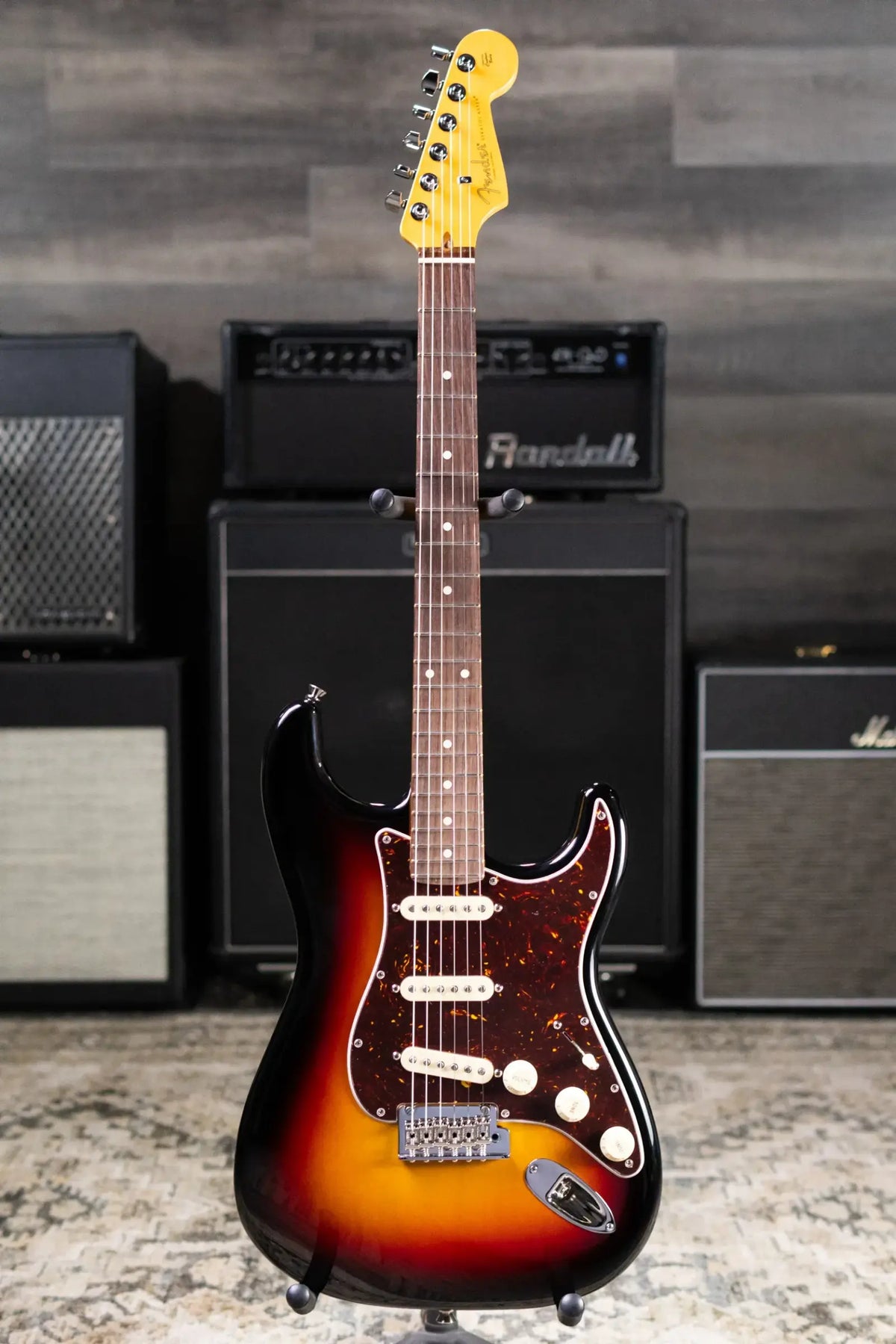 Fender American Professional Stratocaster Electric Guitar - 3-Color Sunburst with Hardshell Case