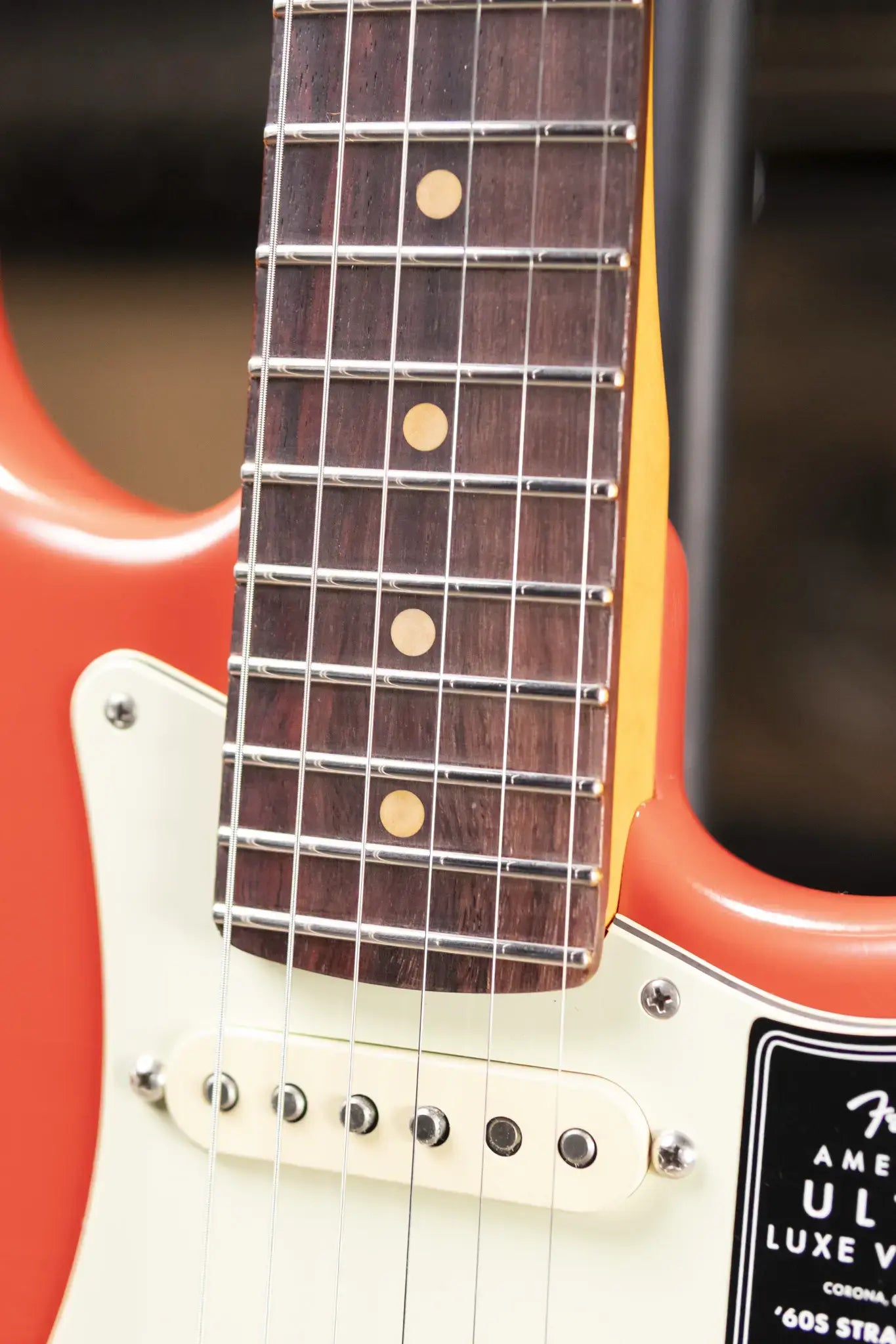 Fender American Ultra Luxe Vintage '60s Stratocaster HSS Electric Guitar - Fiesta Red with Hardshell Case