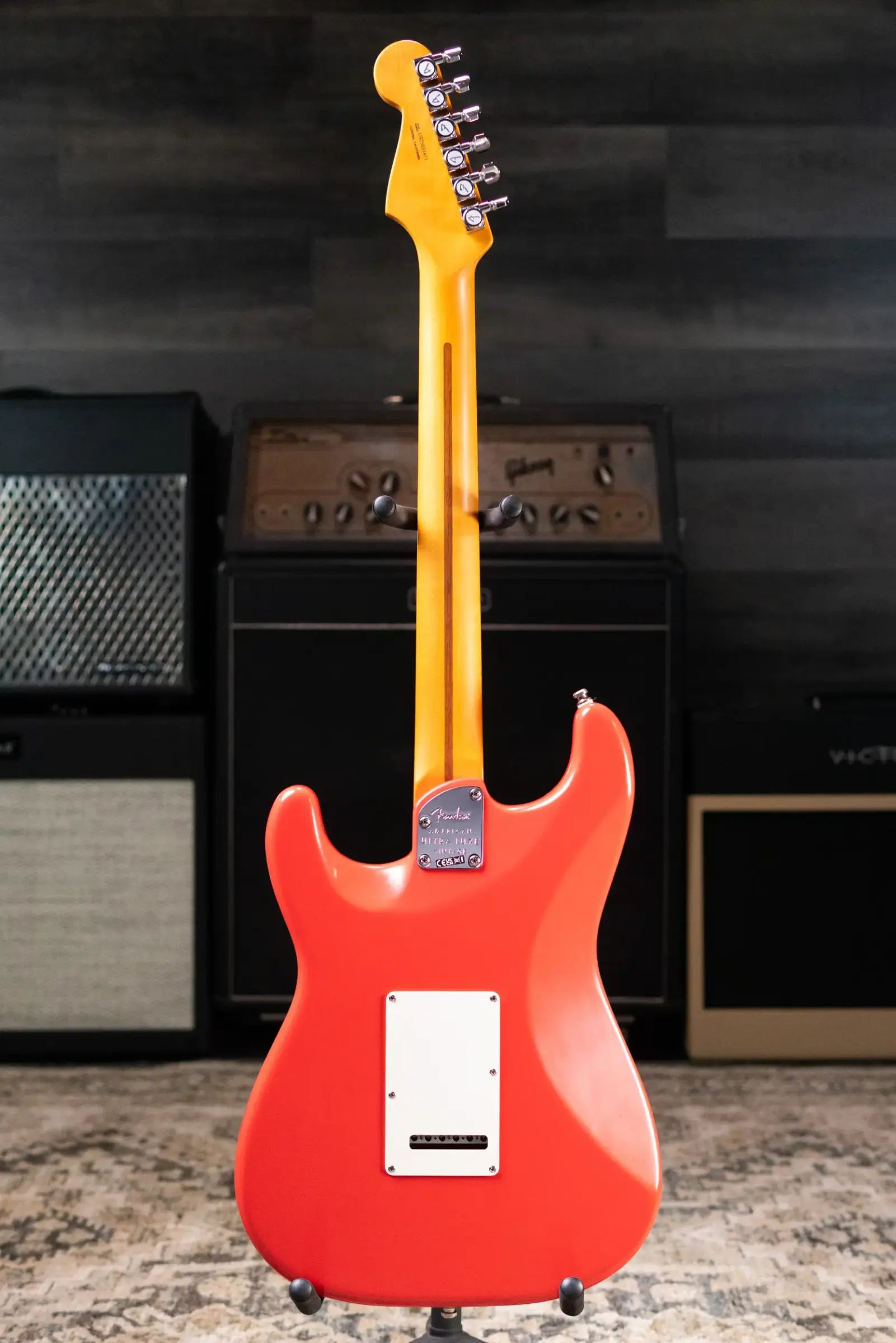 Fender American Ultra Luxe Vintage '60s Stratocaster HSS Electric Guitar - Fiesta Red with Hardshell Case