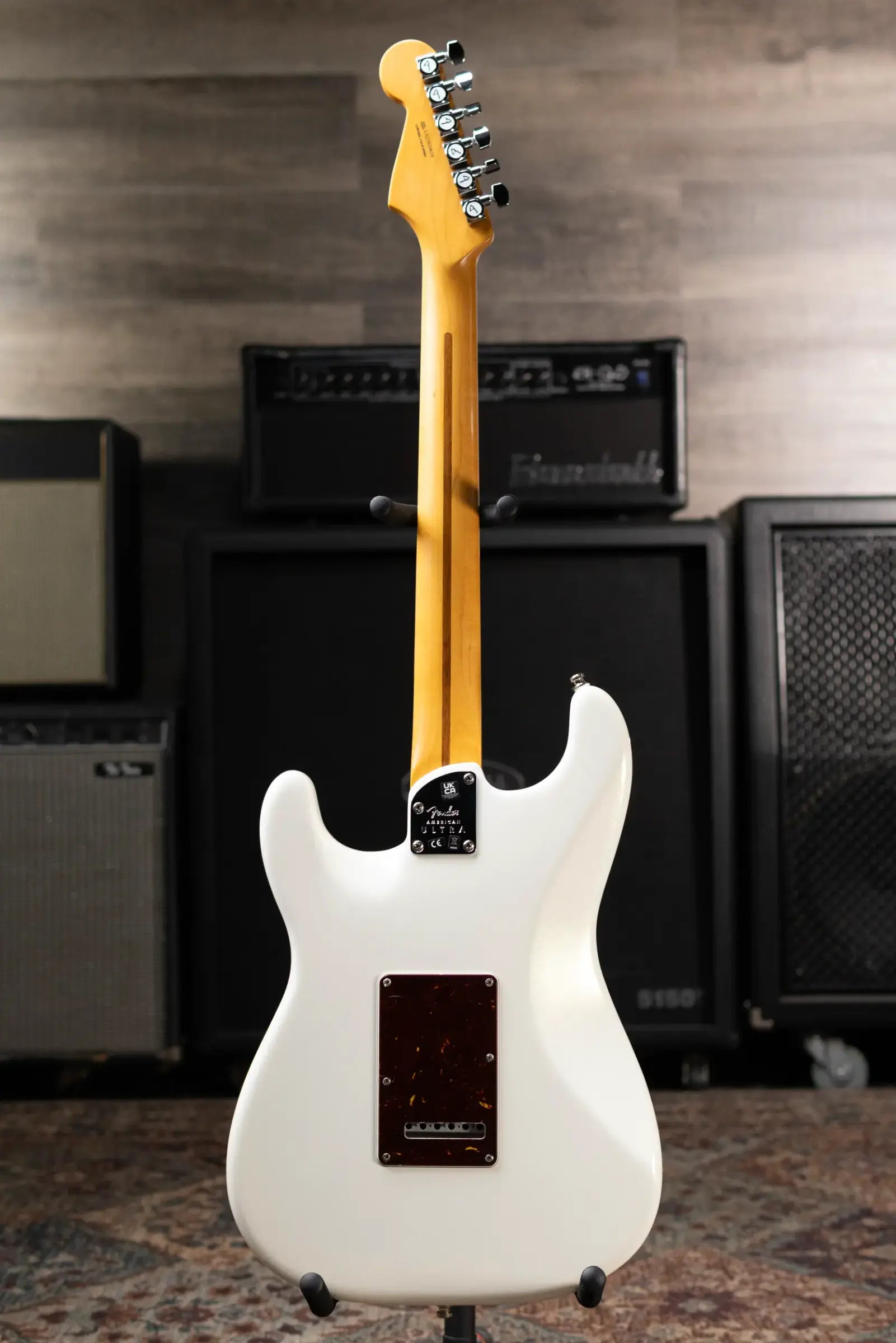 Fender American Ultra Stratocaster Guitar - Arctic Pearl with Hardshell Case - Used