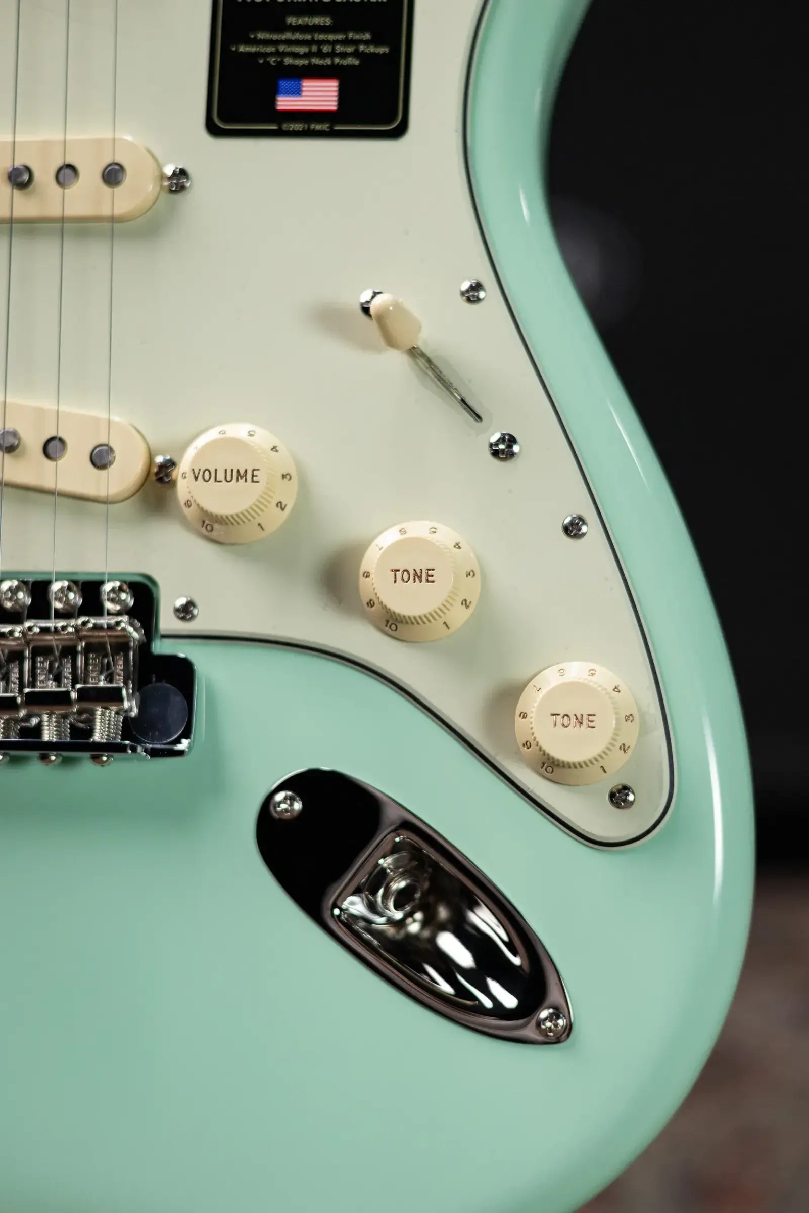 Fender American Vintage II 1961 Stratocaster Electric Guitar - Surf Green with Hardshell Case