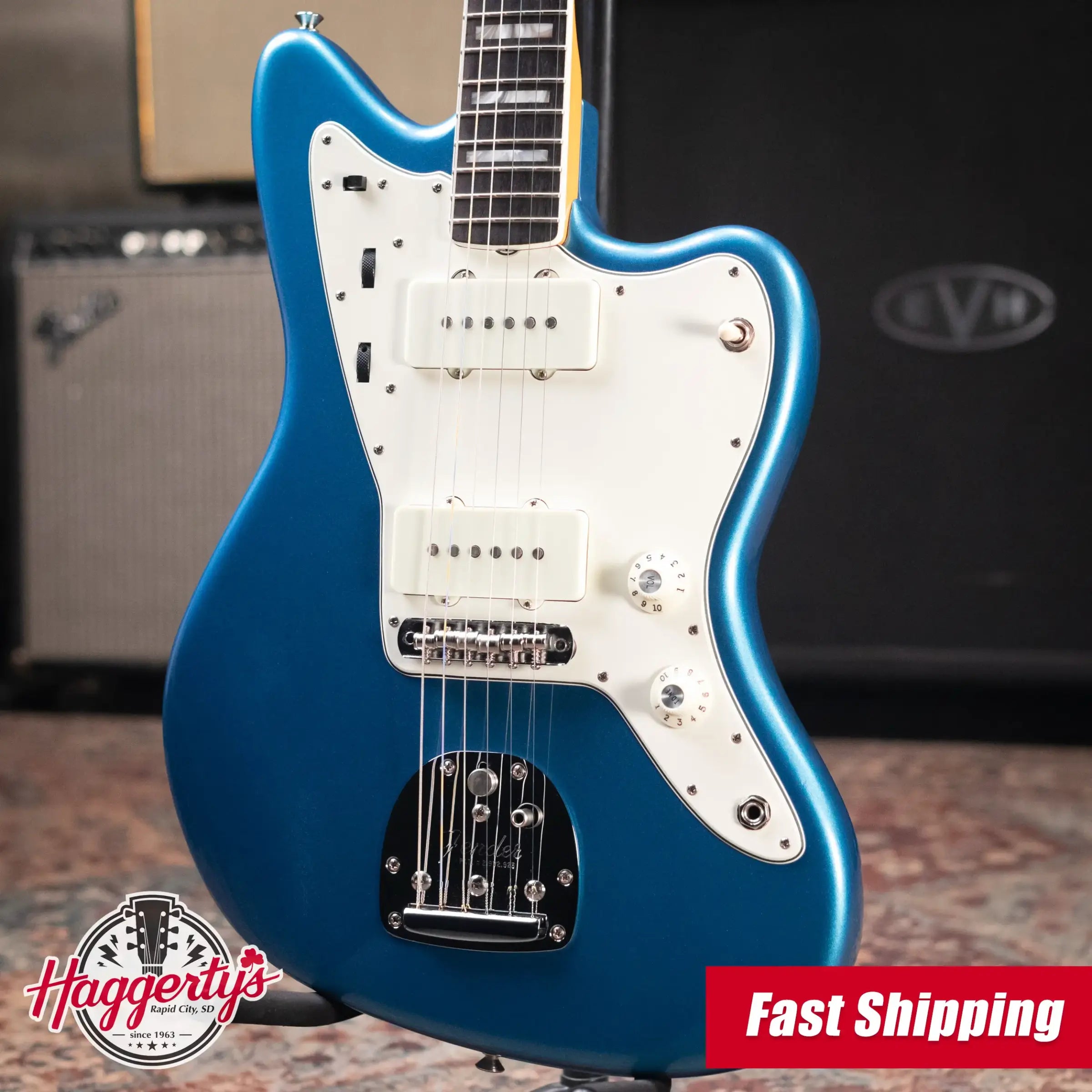 Fender American Vintage II 1966 Jazzmaster Electric Guitar Lake Placid Blue with Hardshell Case - Used