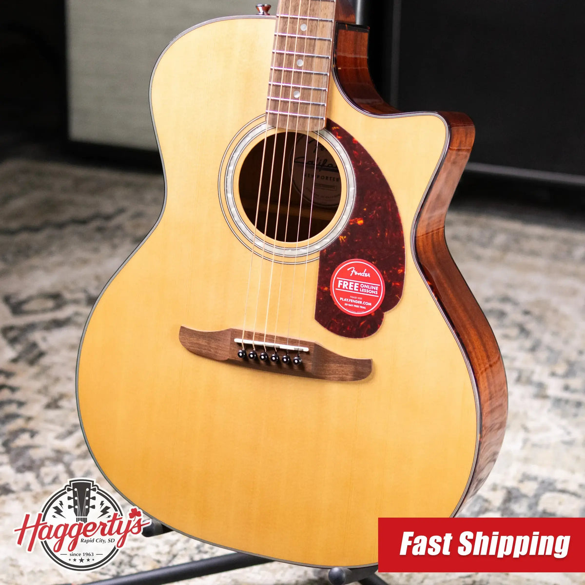 Fender California Deluxe Newporter CE Acoustic/Electric Guitar - Natural