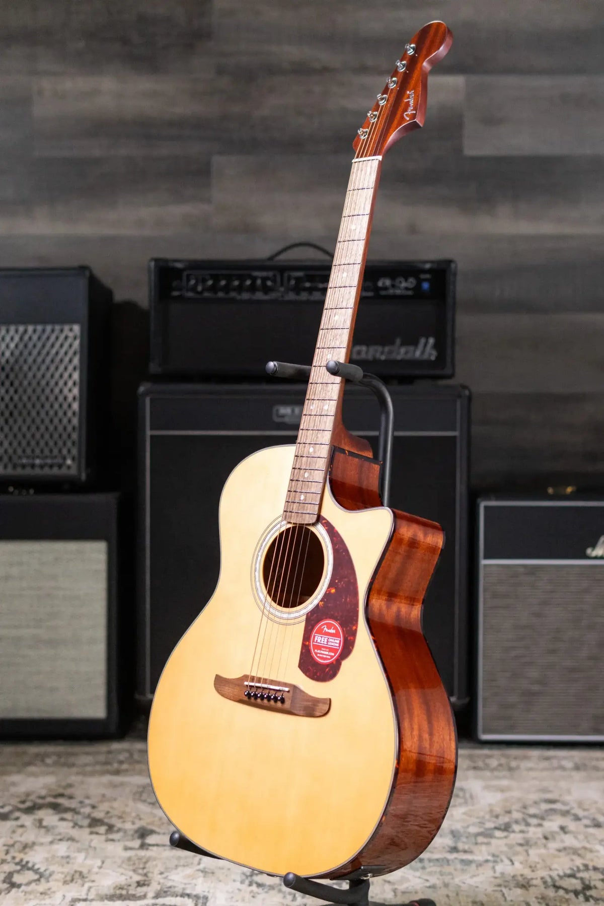Fender California Deluxe Newporter CE Acoustic/Electric Guitar - Natural