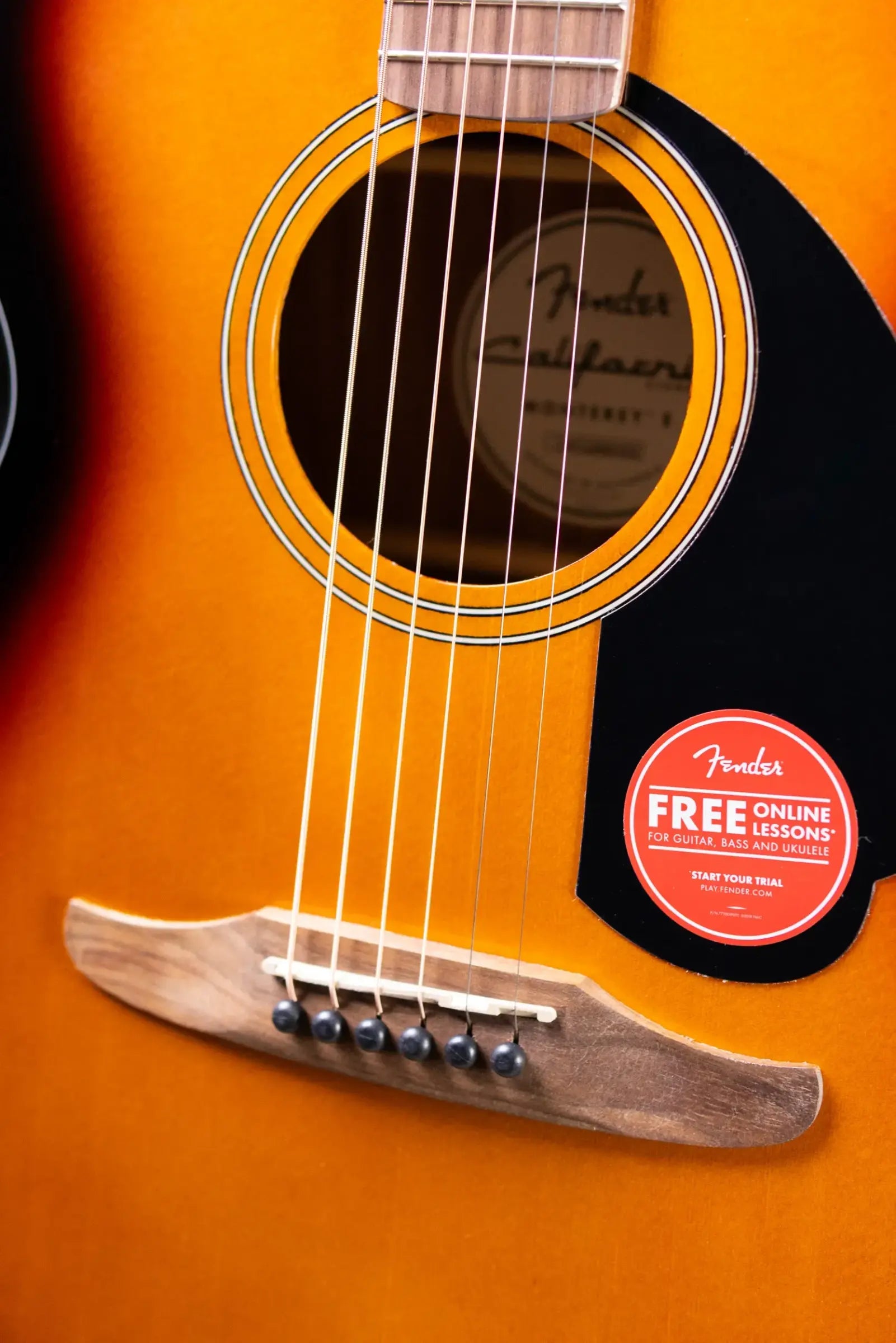 Fender California Standard Monterey E Acoustic/Electric Guitar - 3-Color Sunburst