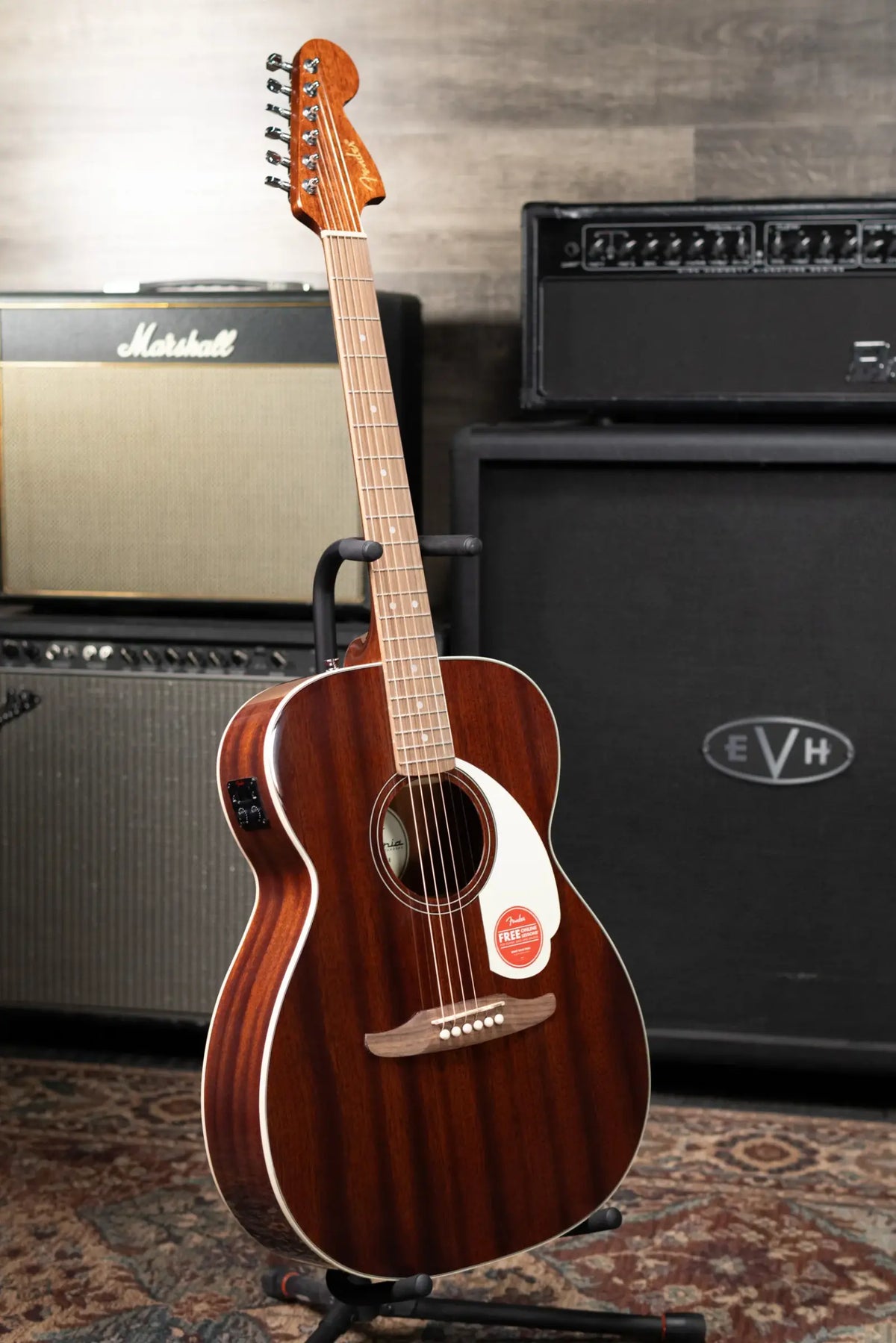Fender California Standard Monterey E Acoustic/Electric Guitar - Natural Sapele