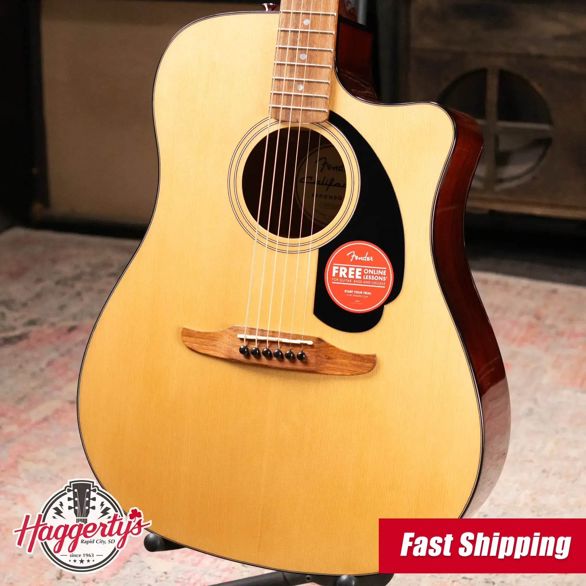 Fender California Standard Redondo CE Acoustic/Electric Guitar - Natural
