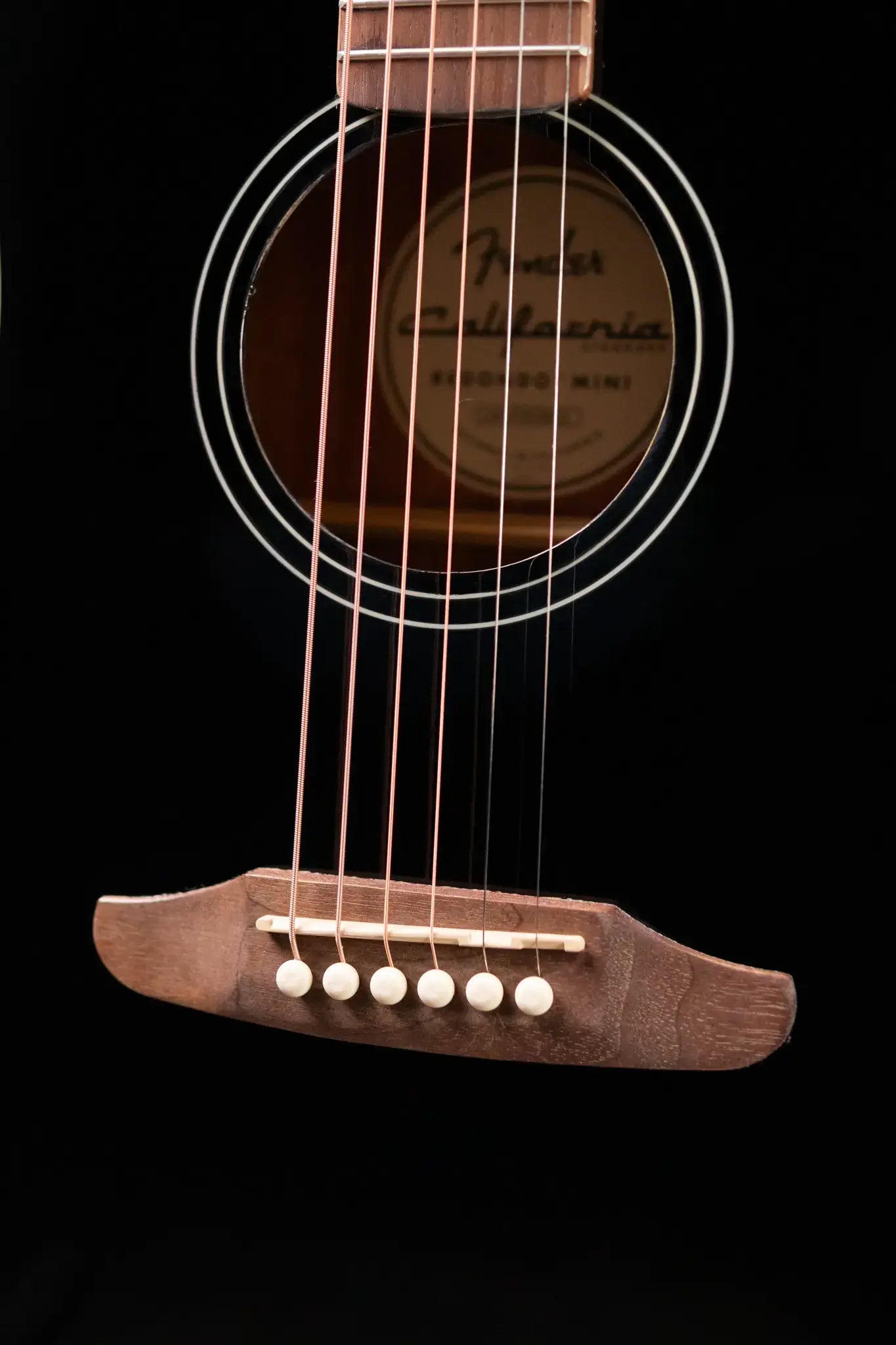 Fender California Standard Redondo Mini Acoustic Guitar - Black with Gig Bag