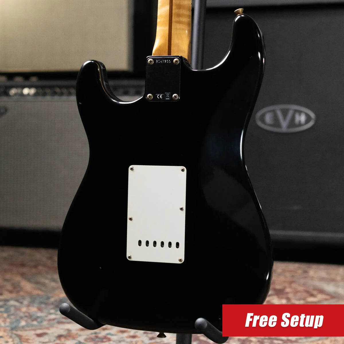 Fender Custom Shop 1955 Stratocaster Journeyman Relic Electric Guitar - Black with Hardshell Case