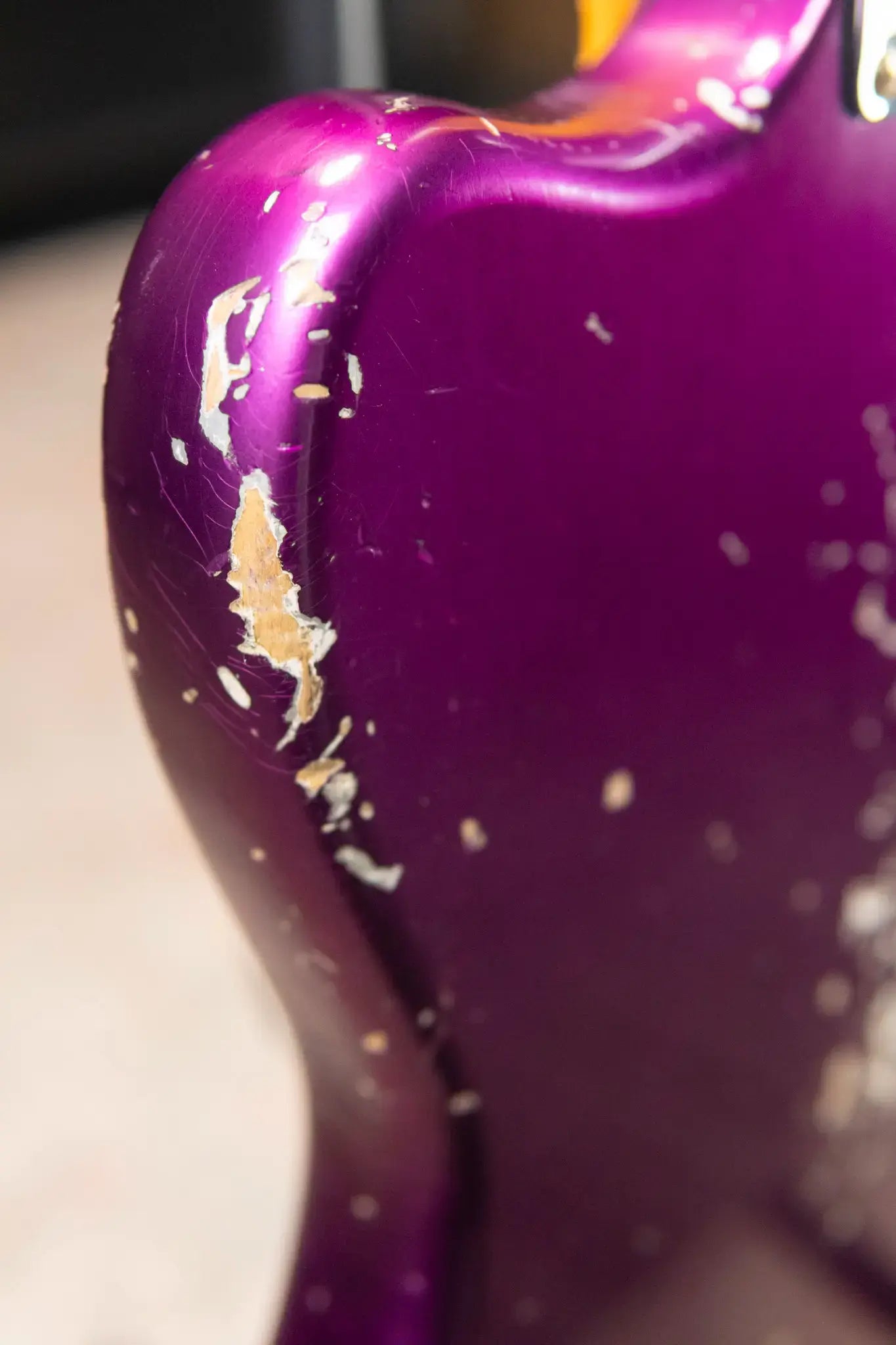 Fender Custom Shop 1965 Jaguar Heavy Relic Electric Guitar - Faded Purple Metallic with Hardshell Case