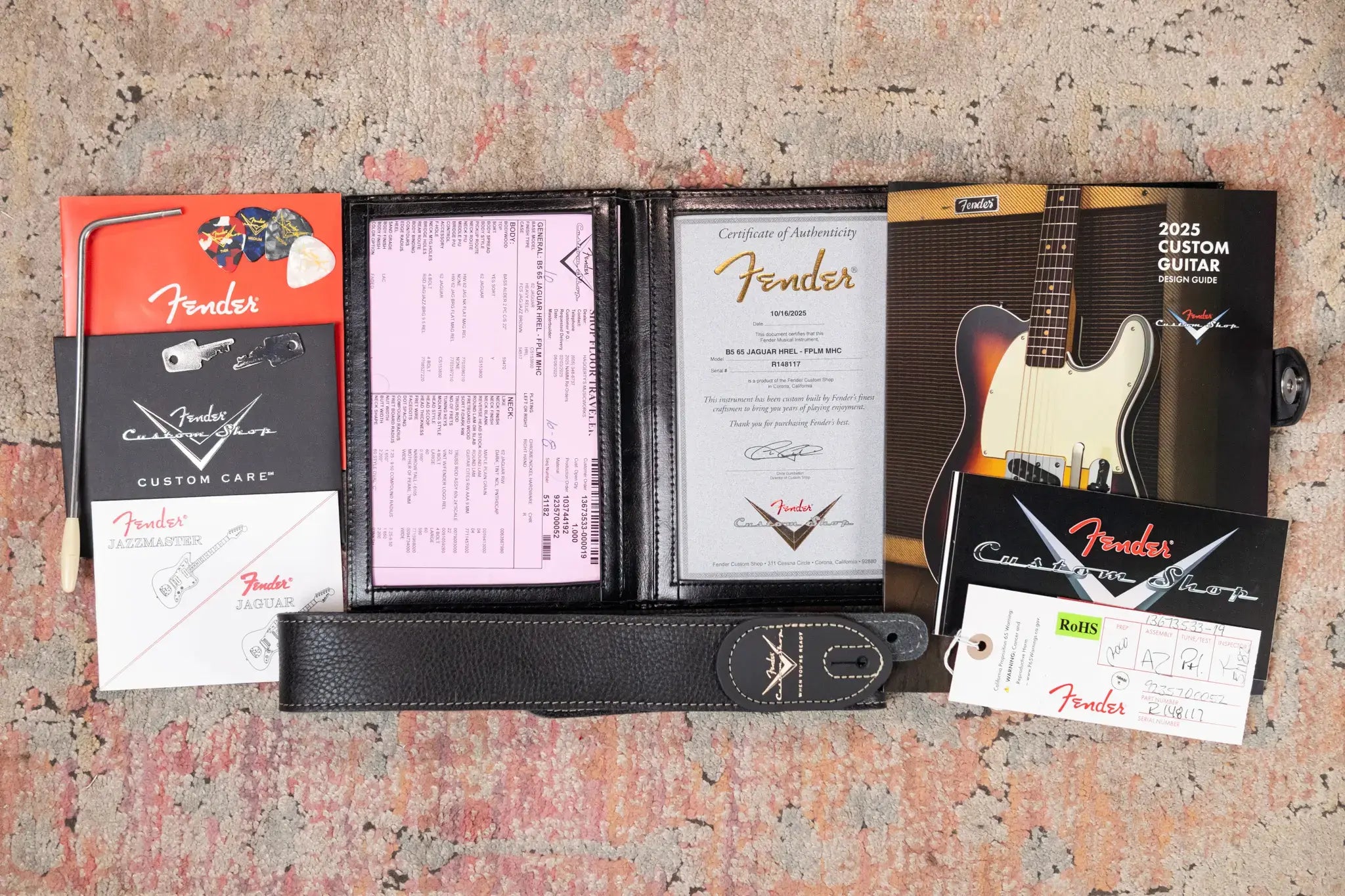 Fender Custom Shop 1965 Jaguar Heavy Relic Electric Guitar - Faded Purple Metallic with Hardshell Case