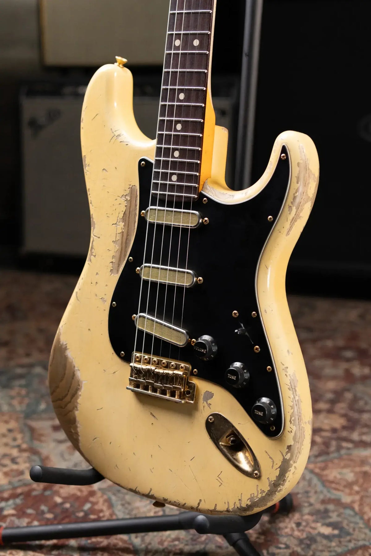 Fender Custom Shop 1966 Stratocaster Masterbuilt By Austin MacNutt Heavy Relic – Olympic White with Hardshell Case