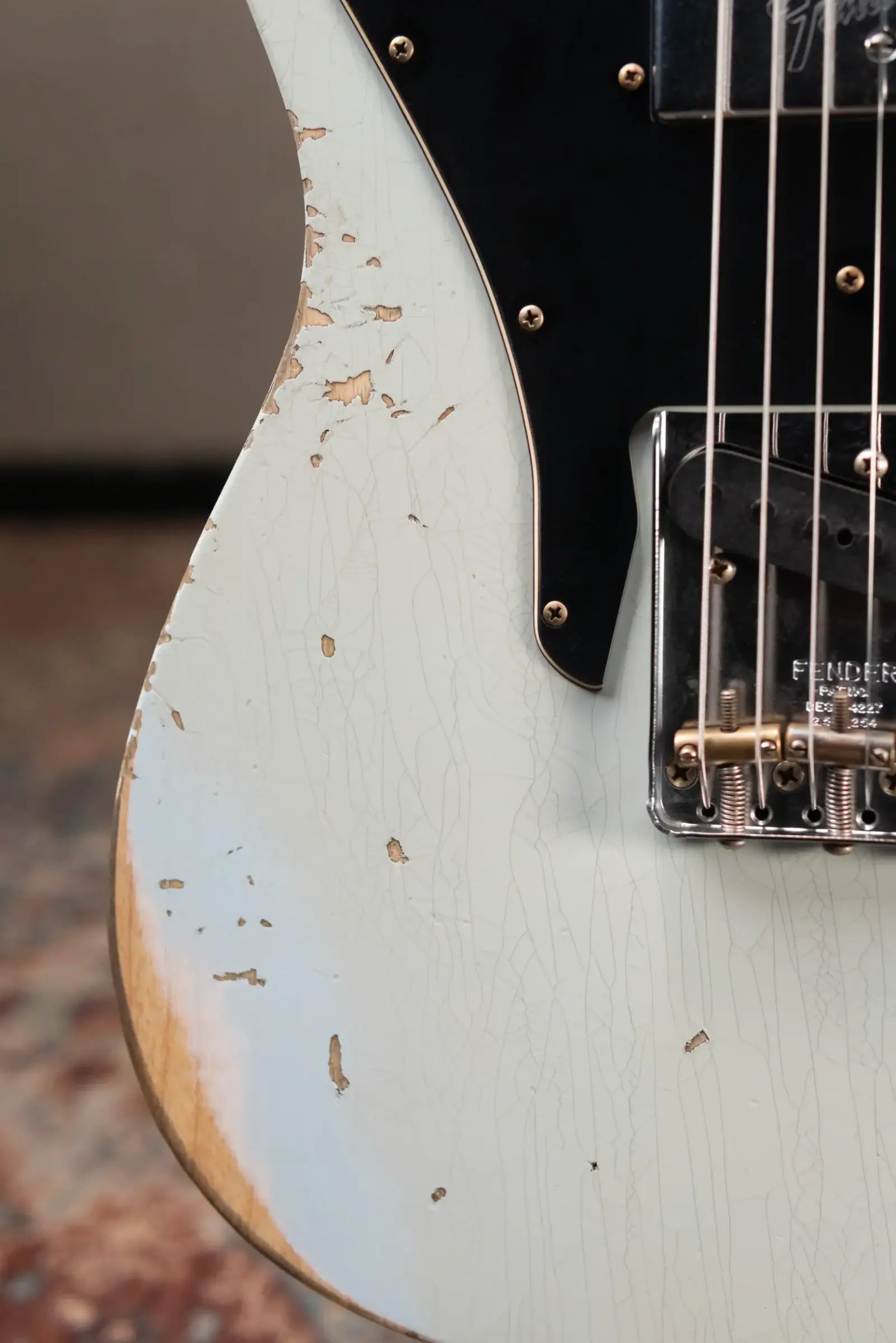 Fender Custom Shop 1970s Tele Custom Heavy Relic, Quartersawn Maple Fingerboard Electric Guitar - Super Faded Aged Sonic Blue with Hardshell Case