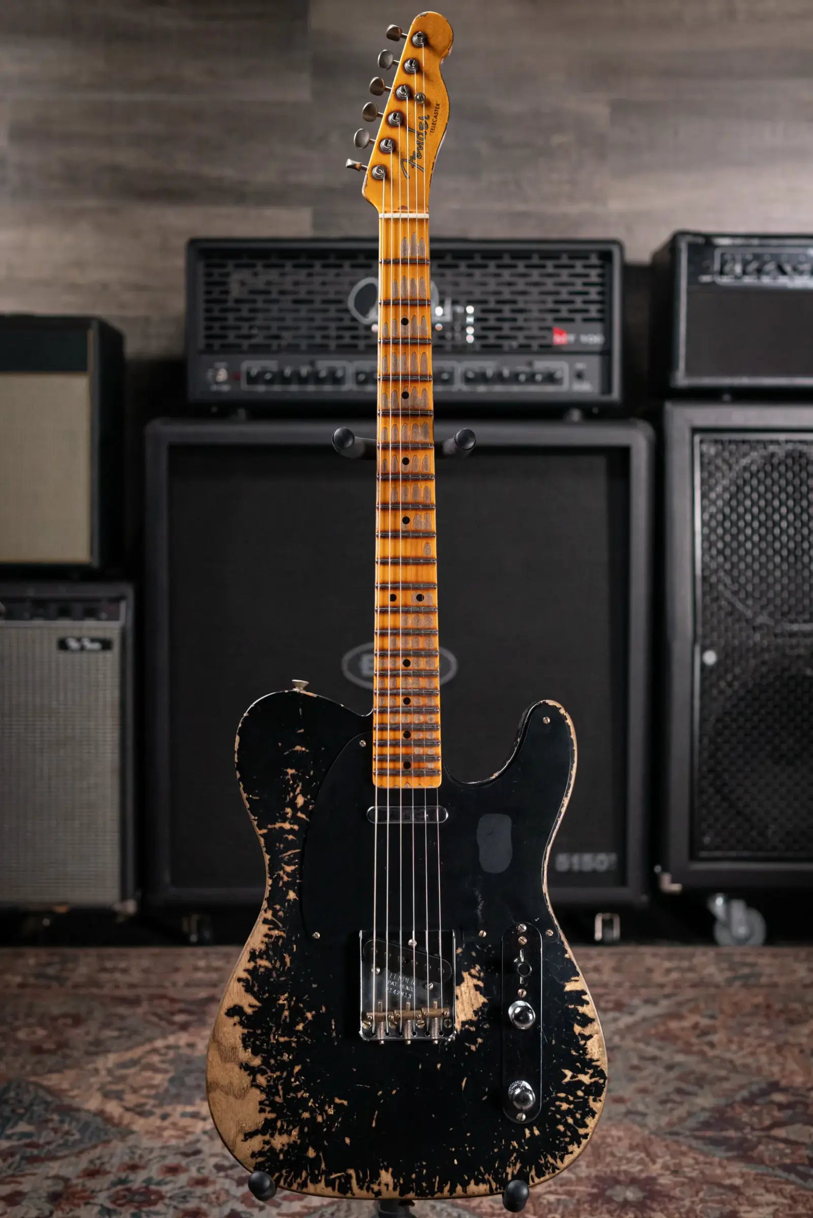 Fender Custom Shop 2026 NAMM #292 Special Edition 1952 Telecaster Super Heavy Relic Electric Guitar - Aged Black with Hardshell Case