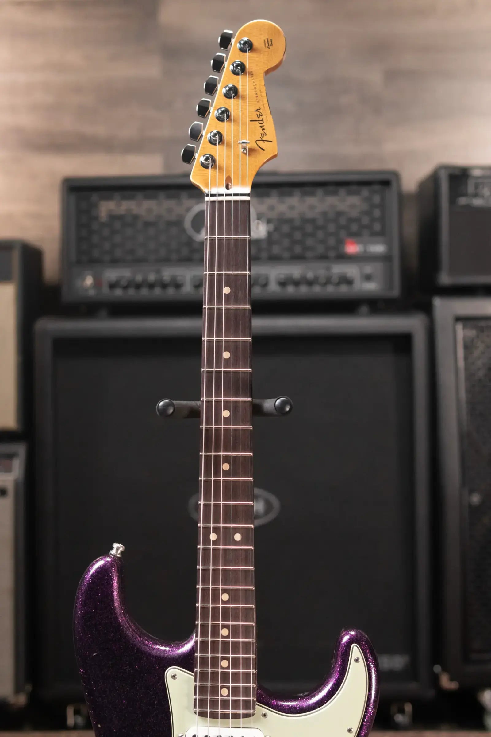 Fender Custom Shop Custom Deluxe HB S-1 Strat Relic Electric Guitar - Magenta Sparkle with Closet Classic Hardware and Hardshell Case