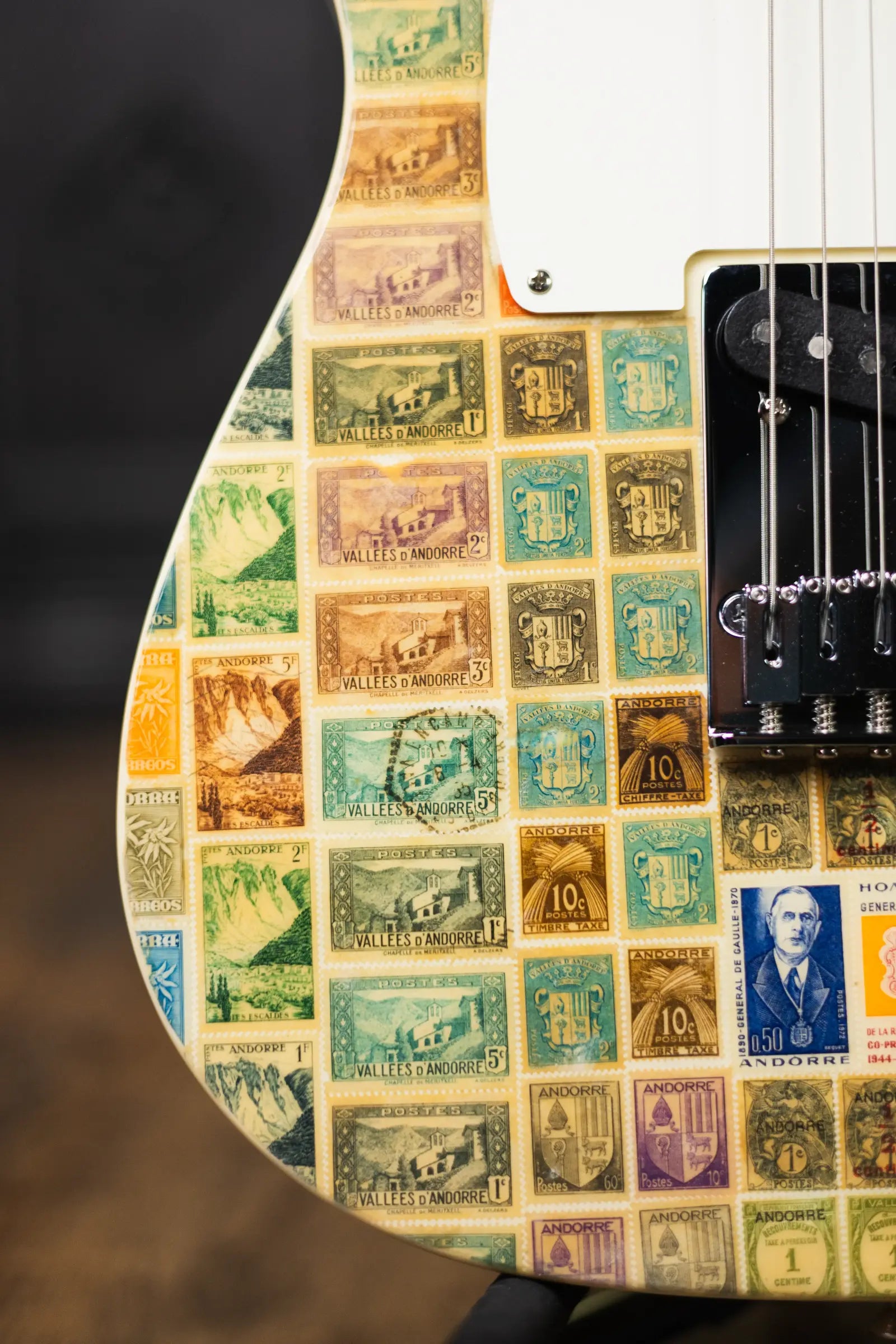 Fender Custom Shop "Imagine" World Stamp Collection Telecaster Electric Guitar - Andorra with Hardshell Case - Floor Model