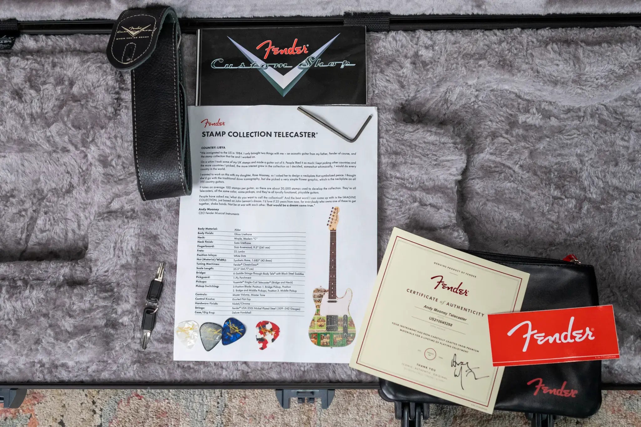 Fender Custom Shop "Imagine" World Stamp Collection Telecaster, Libya w/ Hardshell Case