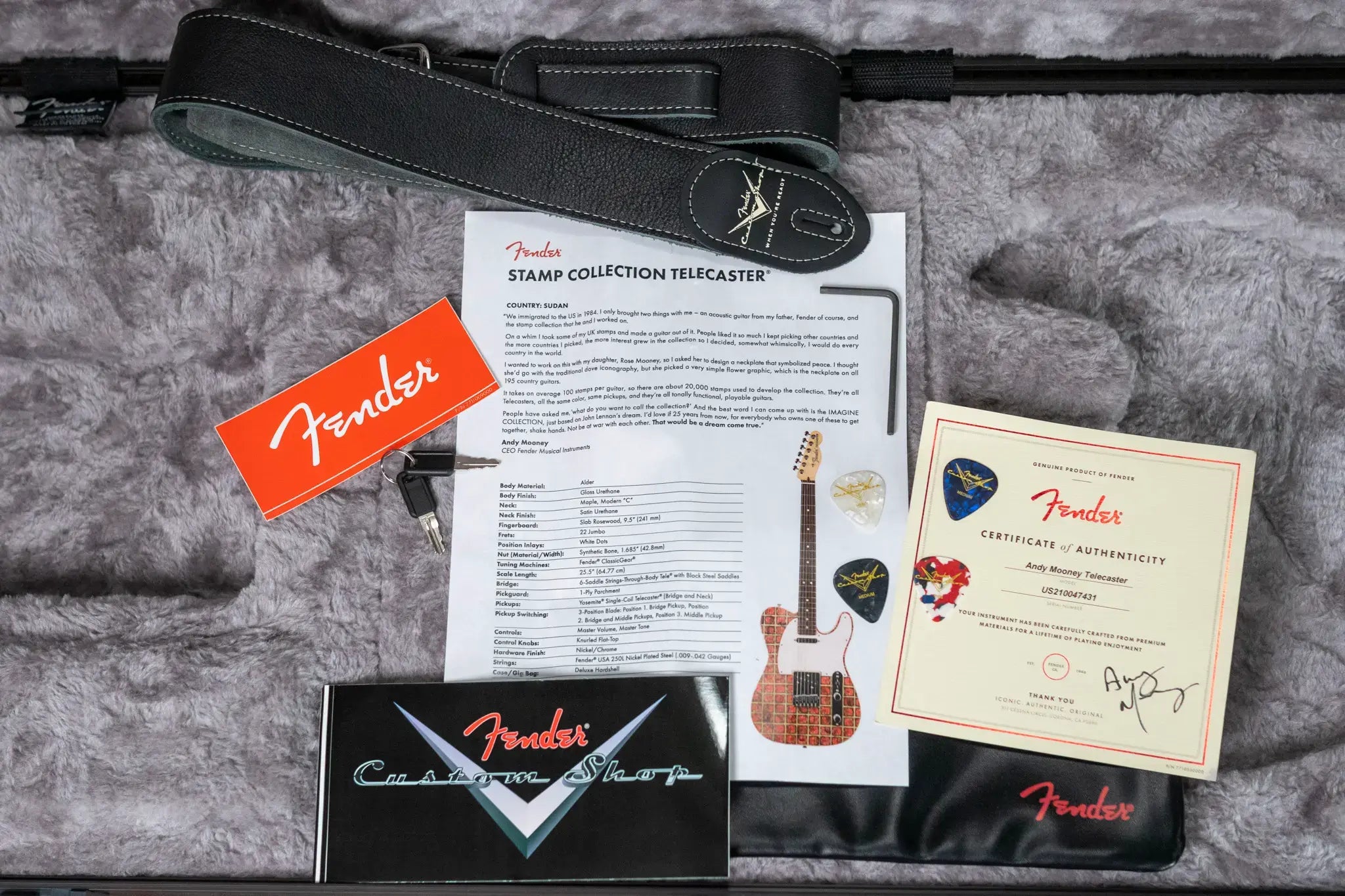 Fender Custom Shop "Imagine" World Stamp Collection Telecaster, Sudan w/ Hardshell Case