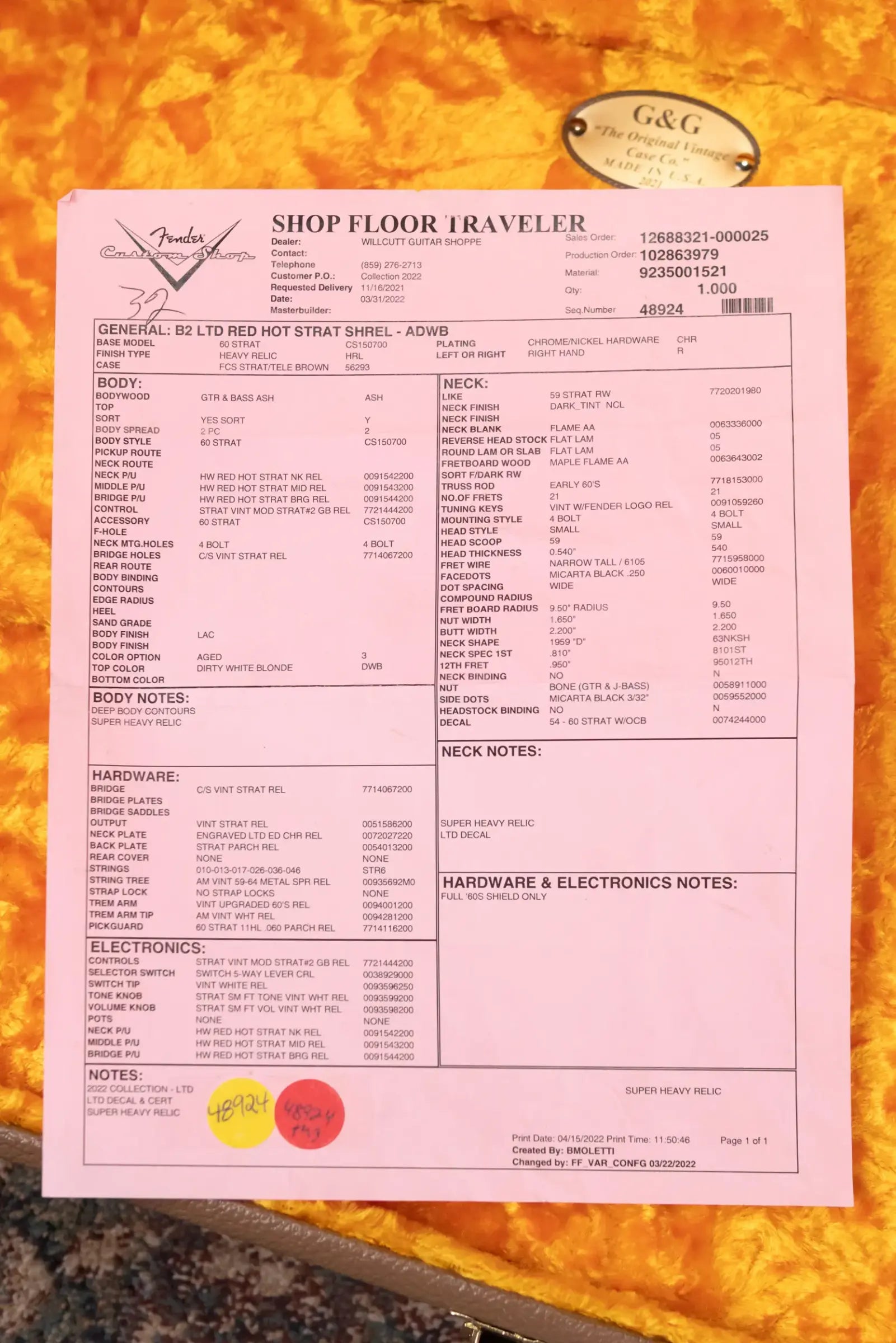 Fender Custom Shop LTD Red Hot Stratocaster - Heavy Relic Dirty White Blonde with Hardshell Case - Used