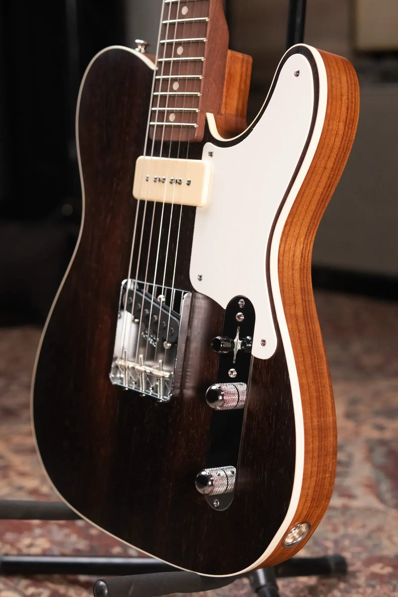 Fender Custom Shop Master Built 58 Telecaster Electric Guitar - Natural Brazilian Rosewood Top with Hardshell Case
