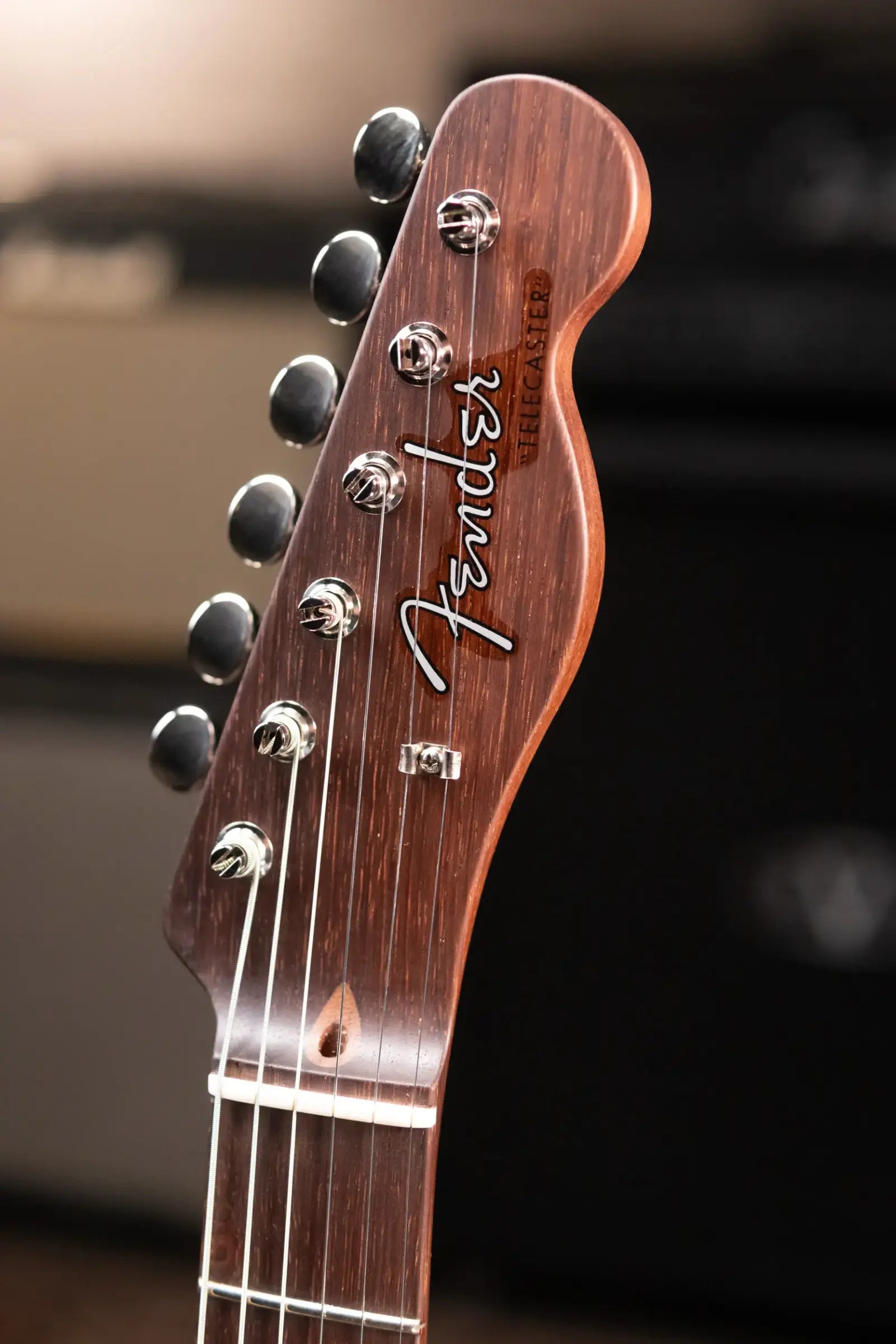Fender Custom Shop Master Built 58 Telecaster Electric Guitar - Natural Brazilian Rosewood Top with Hardshell Case