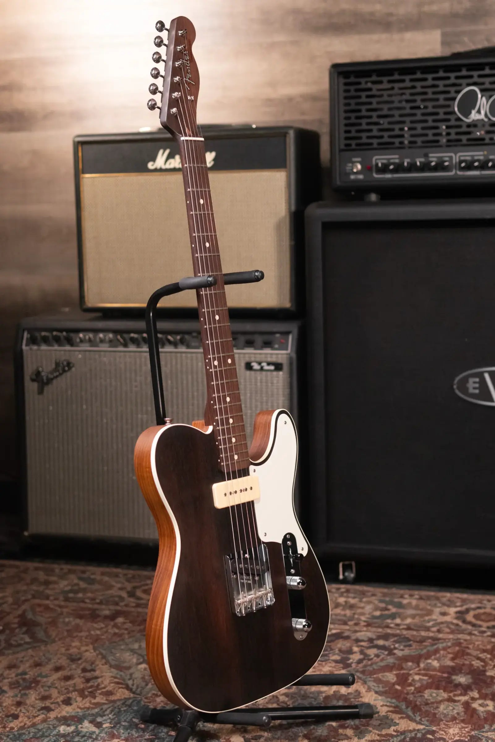 Fender Custom Shop Master Built 58 Telecaster Electric Guitar - Natural Brazilian Rosewood Top with Hardshell Case
