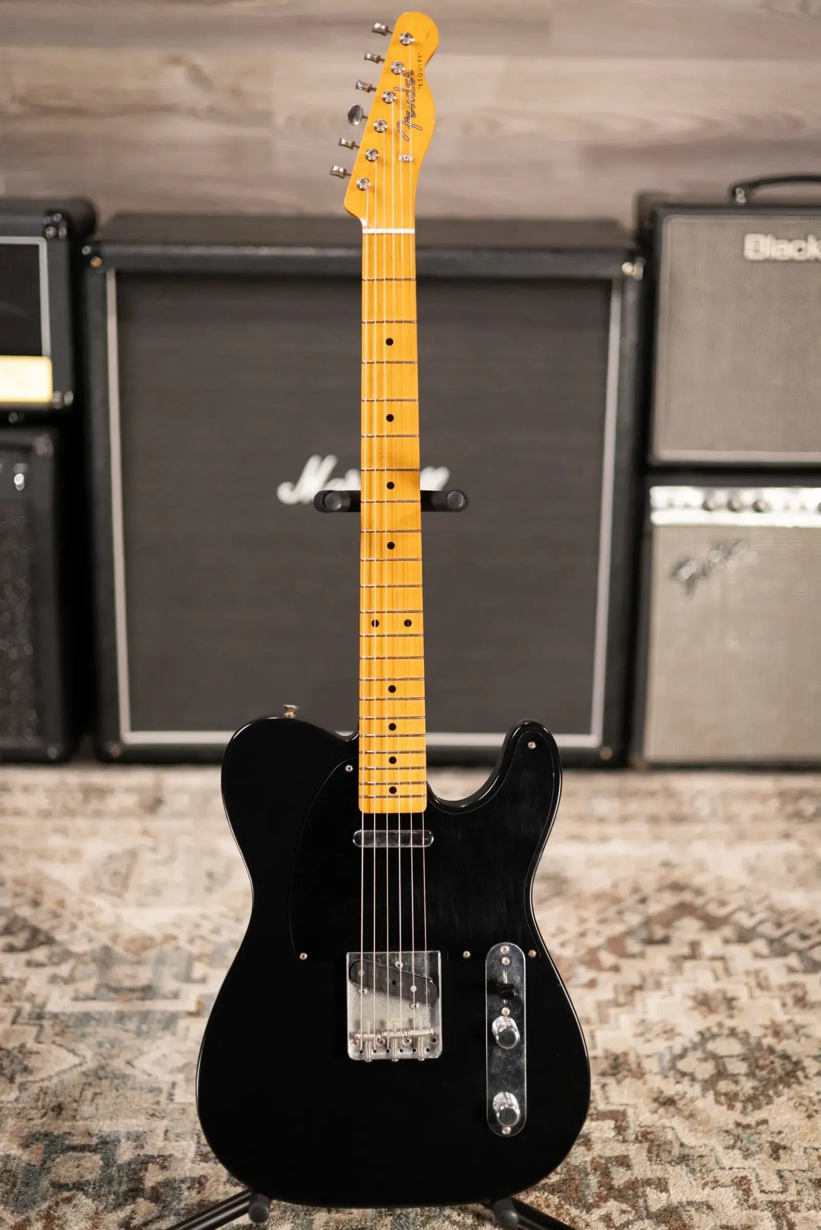 Fender Dealer Exclusive Vintera Road Worn '60s Double Esquire Electric Guitar - Black with Hardshell Case
