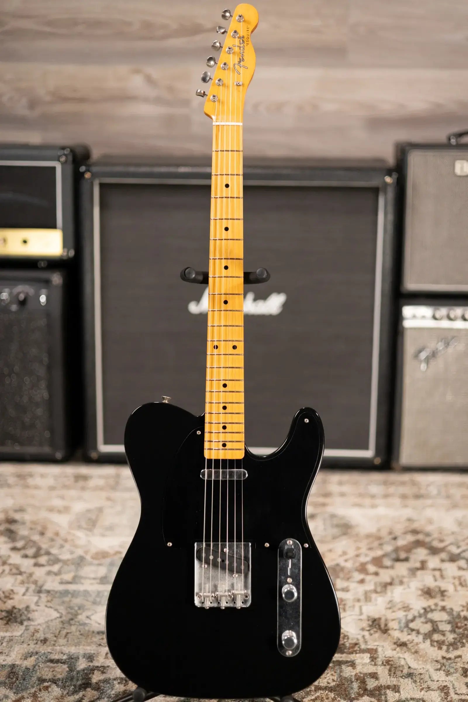 Fender Dealer Exclusive Vintera Road Worn '60s Double Esquire Electric Guitar - Black with Hardshell Case