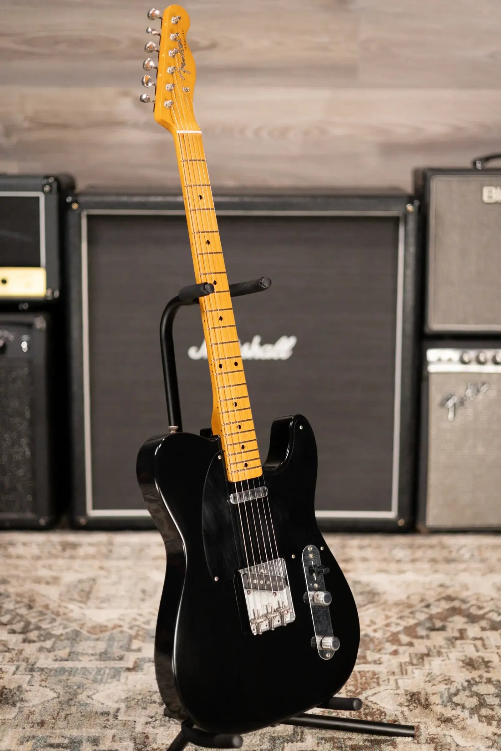 Fender Dealer Exclusive Vintera Road Worn '60s Double Esquire Electric Guitar - Black with Hardshell Case