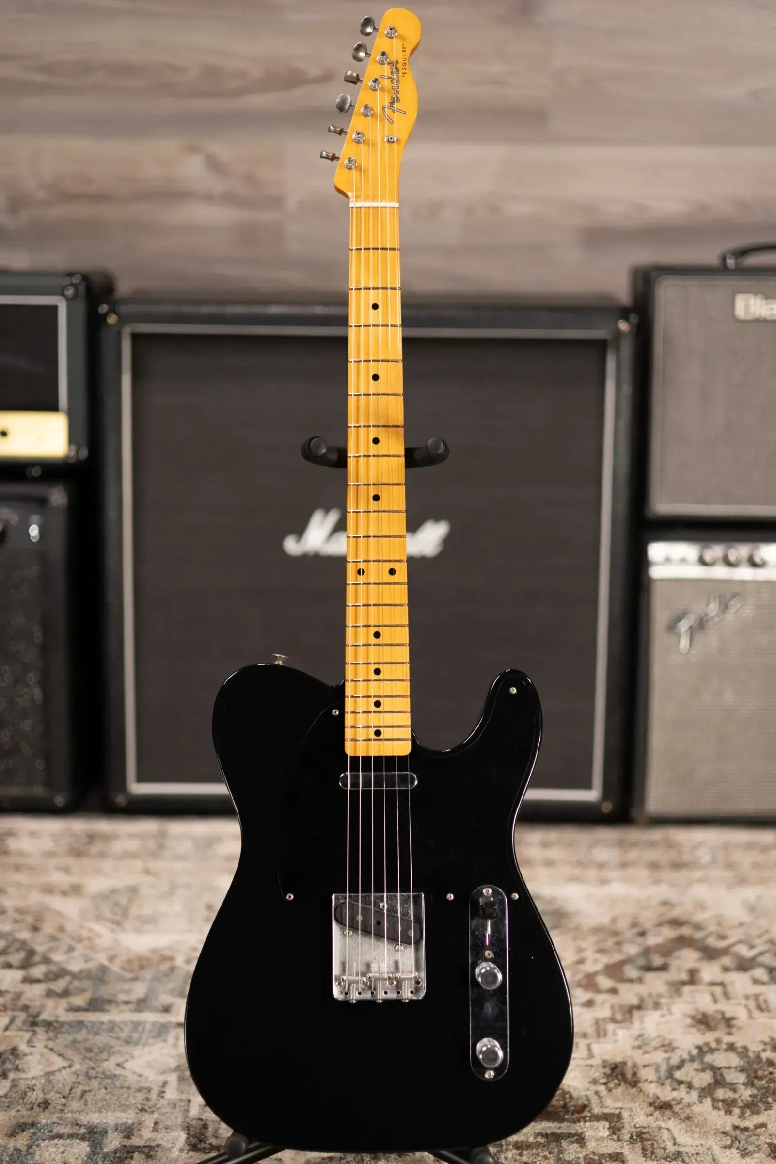 Fender Dealer Exclusive Vintera Road Worn '60s Double Esquire Electric Guitar - Black with Hardshell Case