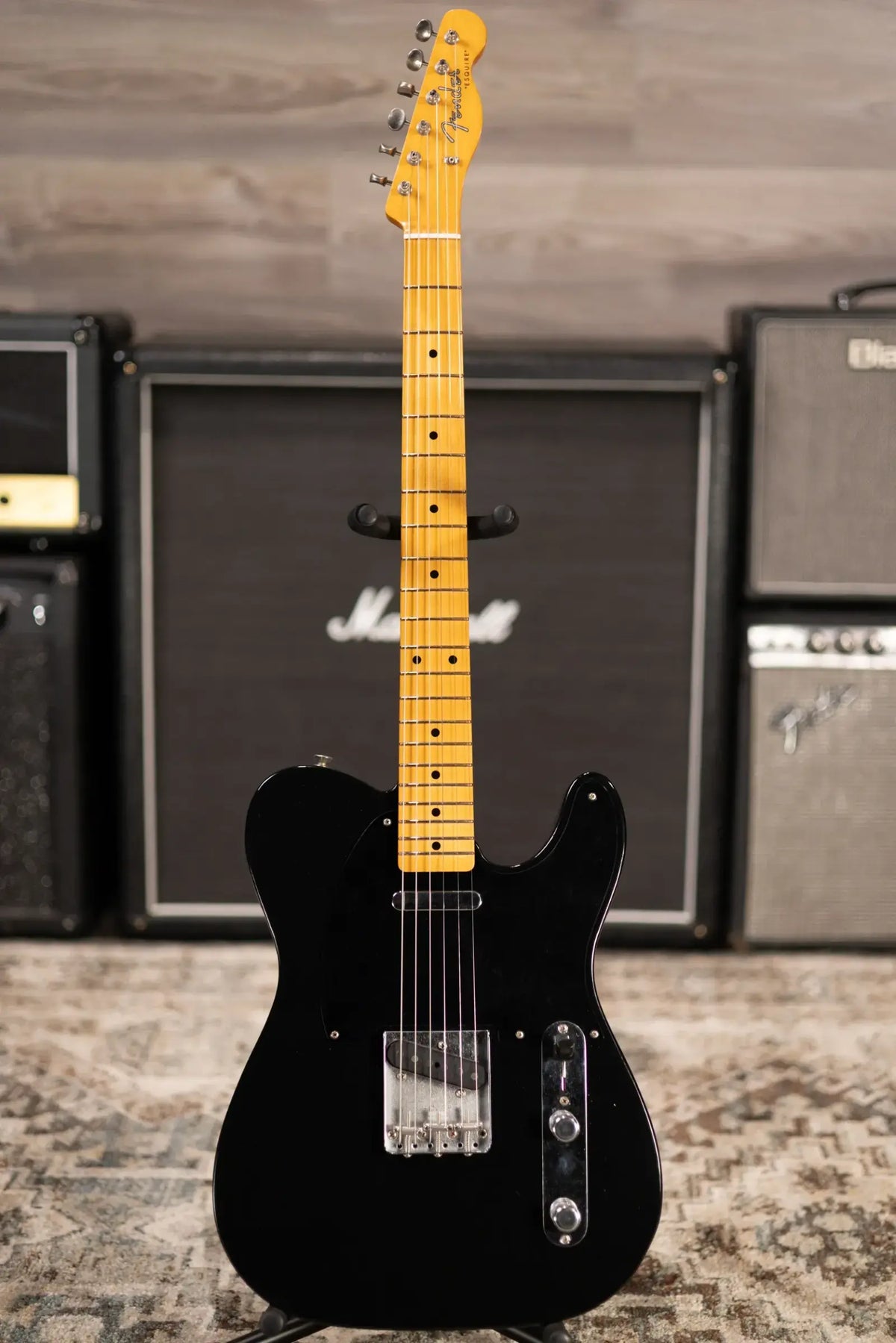 Fender Dealer Exclusive Vintera Road Worn '60s Double Esquire Electric Guitar - Black with Hardshell Case
