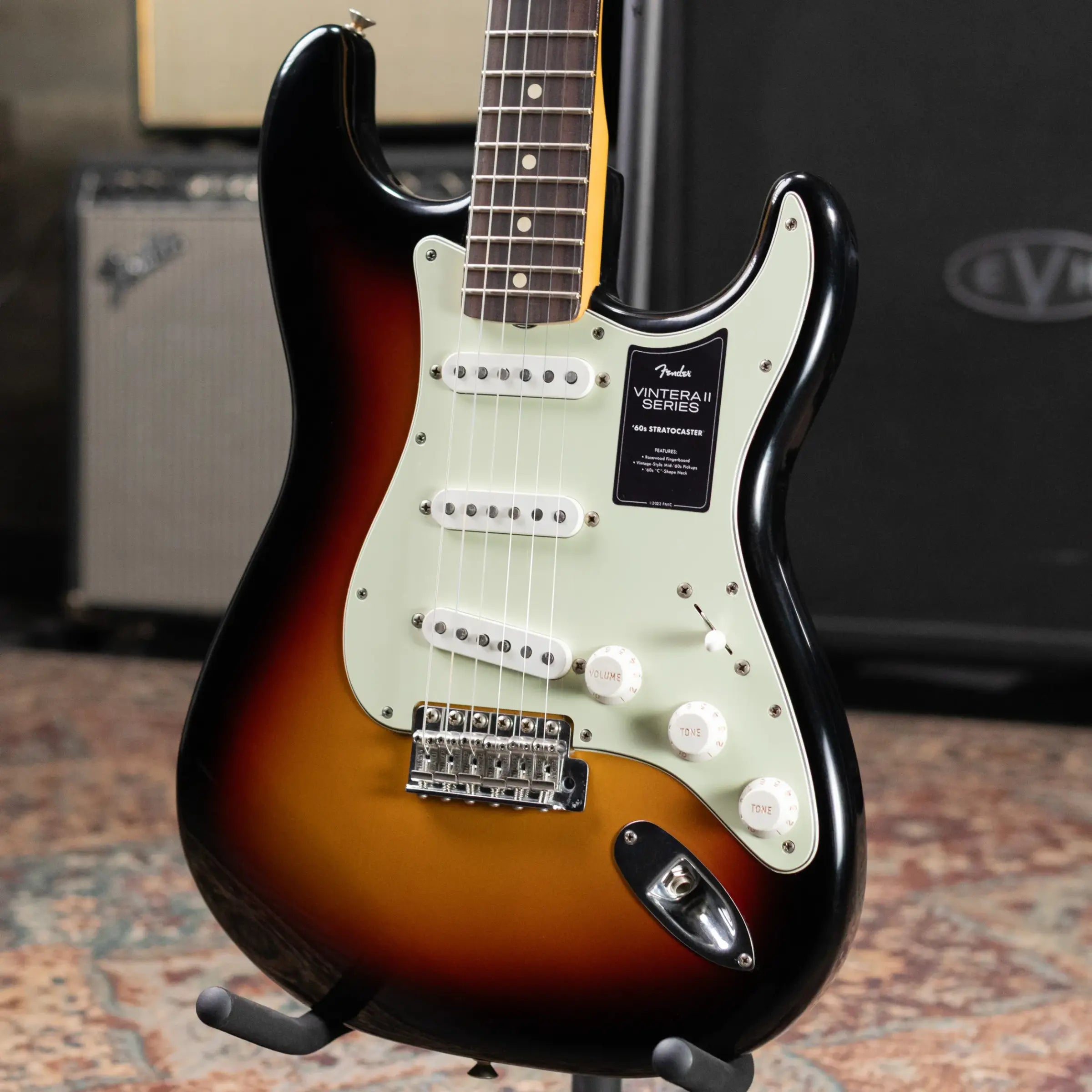 Fender Dealer Exclusive Vintera Road Worn '60s Stratocaster, Rosewood Fingerboard Electric Guitar - 3-Color Sunburst with Hardshell Case